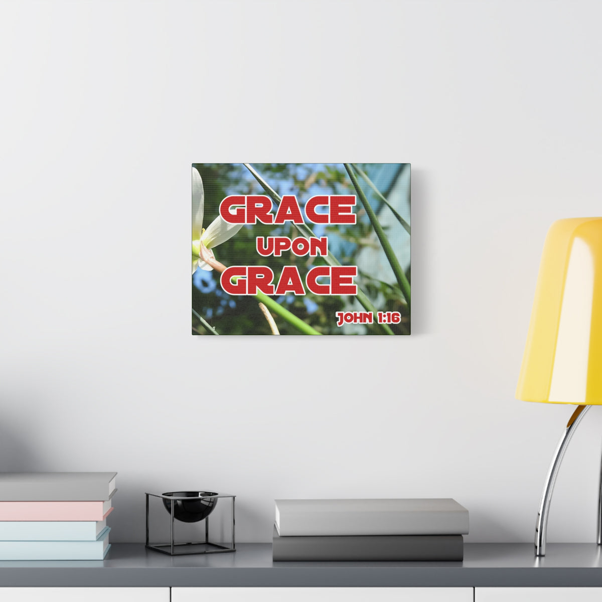 Scripture Walls Grace Upon Grace John 1:16 Bible Verse Canvas Christian Wall Art Ready to Hang-Express Your Love Gifts