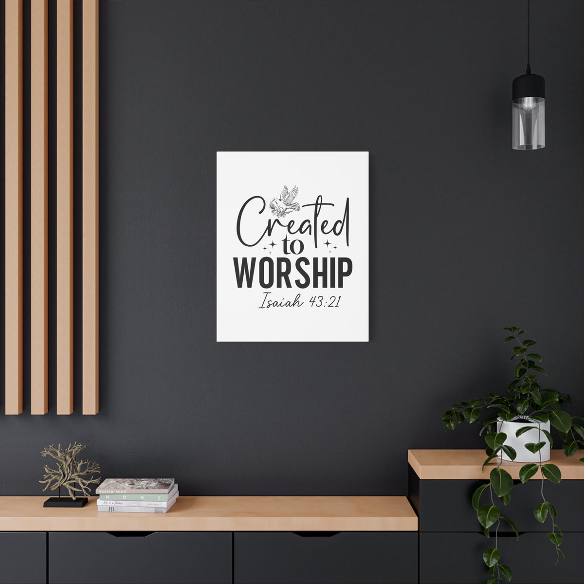 Scripture Walls Isaiah 43:21 Created to Worship Bible Verse Canvas Christian Wall Art Ready to Hang Unframed-Express Your Love Gifts