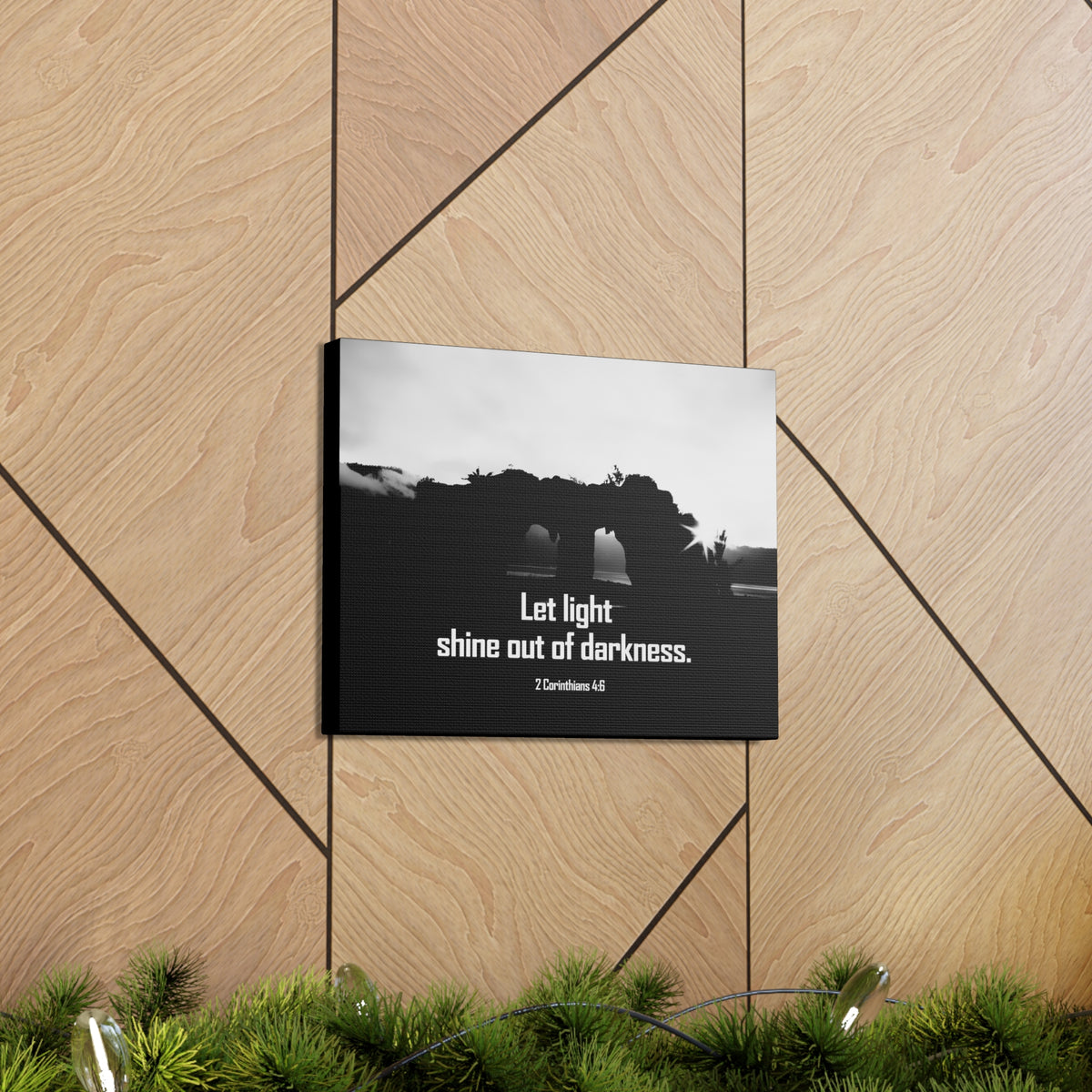 Scripture Walls Let Light Shine 2 Corinthians 4:6 Bible Verse Canvas Christian Wall Art Ready to Hang Unframed-Express Your Love Gifts