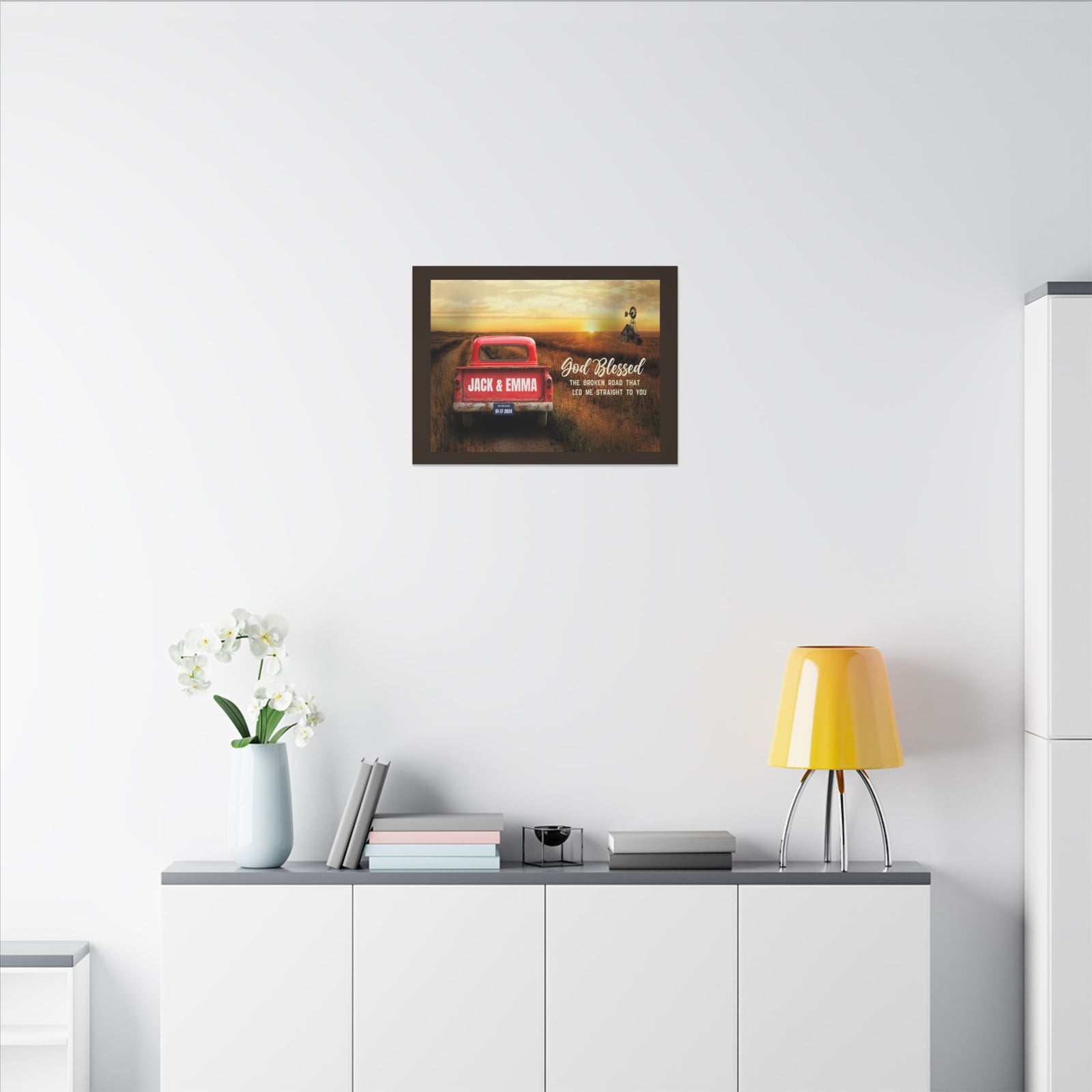 Personalized God Bless The Broken Road Custom Canvas Wall Art-Express Your Love Gifts