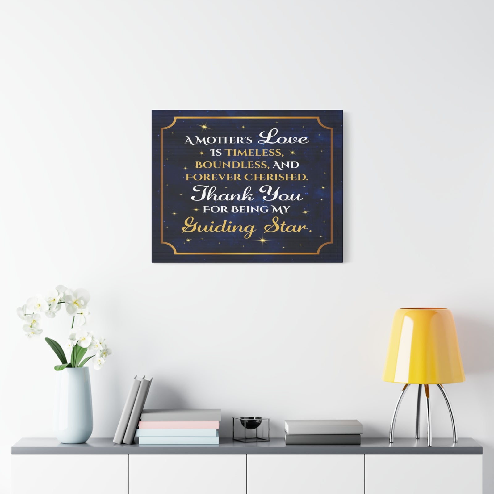 To Mom Thank You for Being My Guiding Star Custom Canvas Wall Art-Express Your Love Gifts