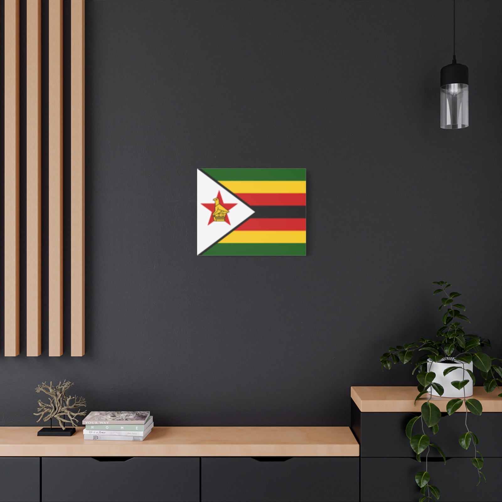 Zimbabwe Country Flag Canvas Vibrant Wall Art Unframed Home Decor-Express Your Love Gifts