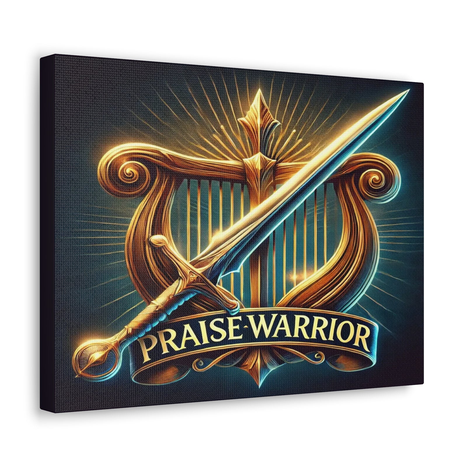 Scripture Walls Praise Warrior Psalm 149 Bible Verse Canvas Christian Wall Art Ready to Hang Unframed-Express Your Love Gifts