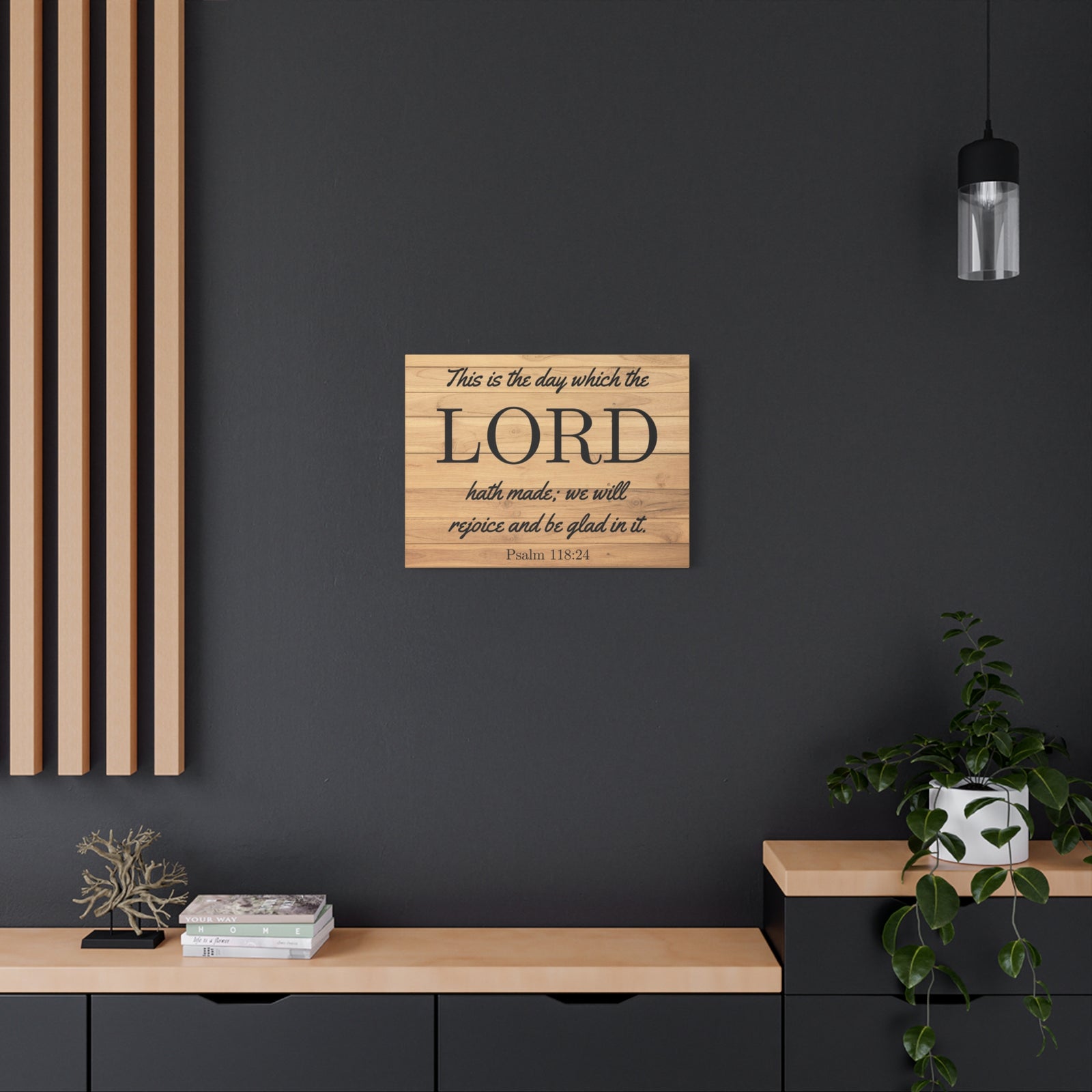 Scripture Walls The Lord Hath Made Psalm 118:24 Bible Verse Canvas Christian Wall Art Ready to Hang-Express Your Love Gifts