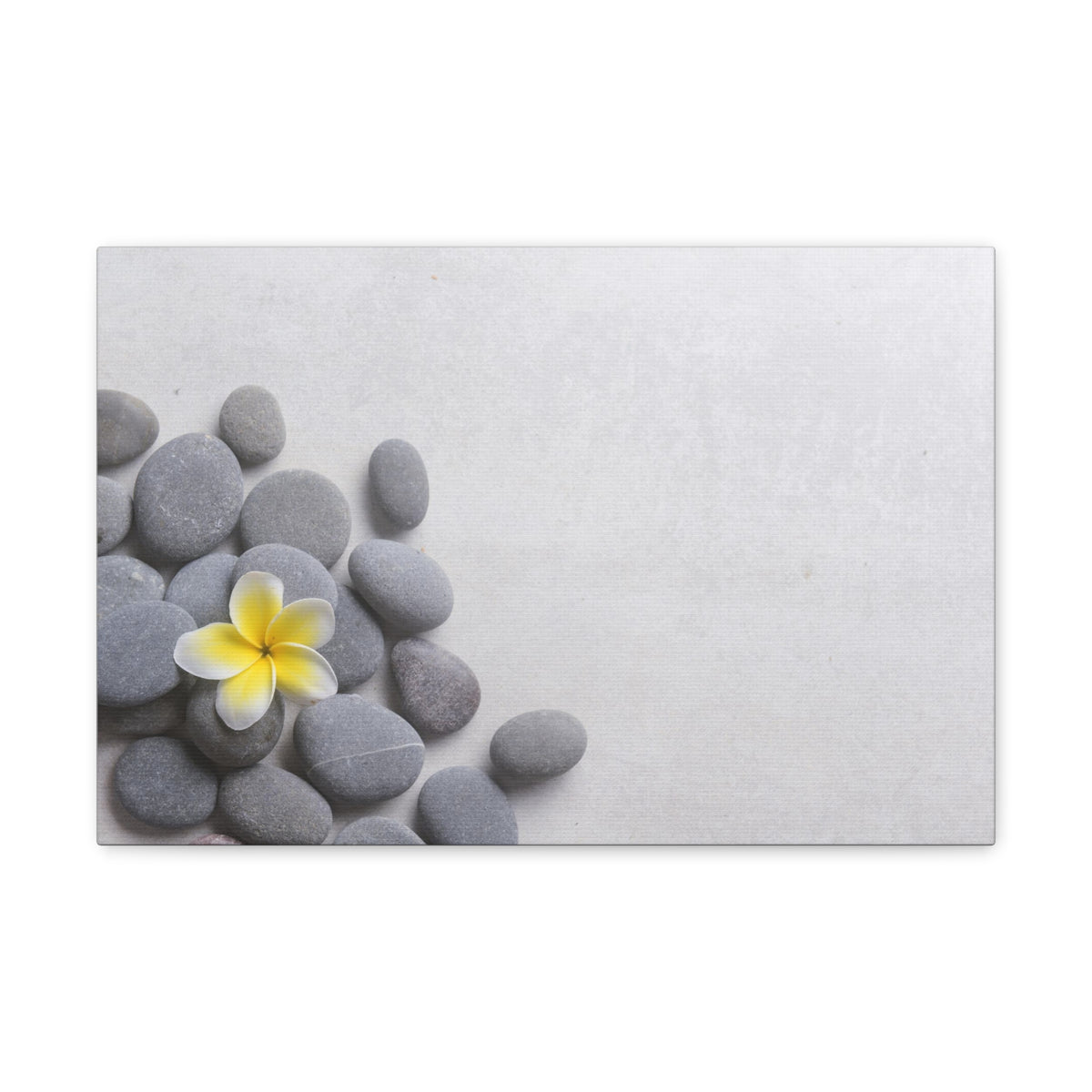 Frangipani and Zen Stones Forest Floral Nature Photography Canvas Wall Art for Home Decor Ready-to-Hang-Express Your Love Gifts