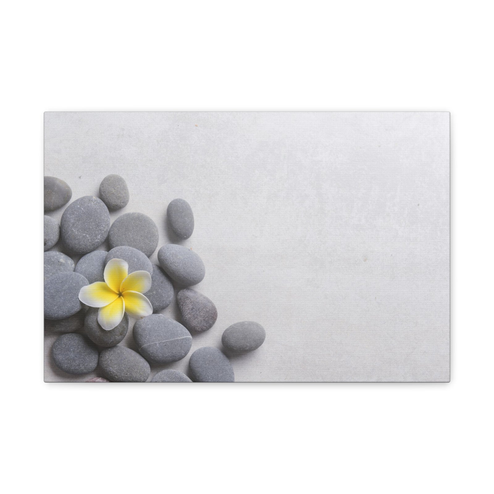 Frangipani and Zen Stones Forest Floral Nature Photography Canvas Wall Art for Home Decor Ready-to-Hang-Express Your Love Gifts