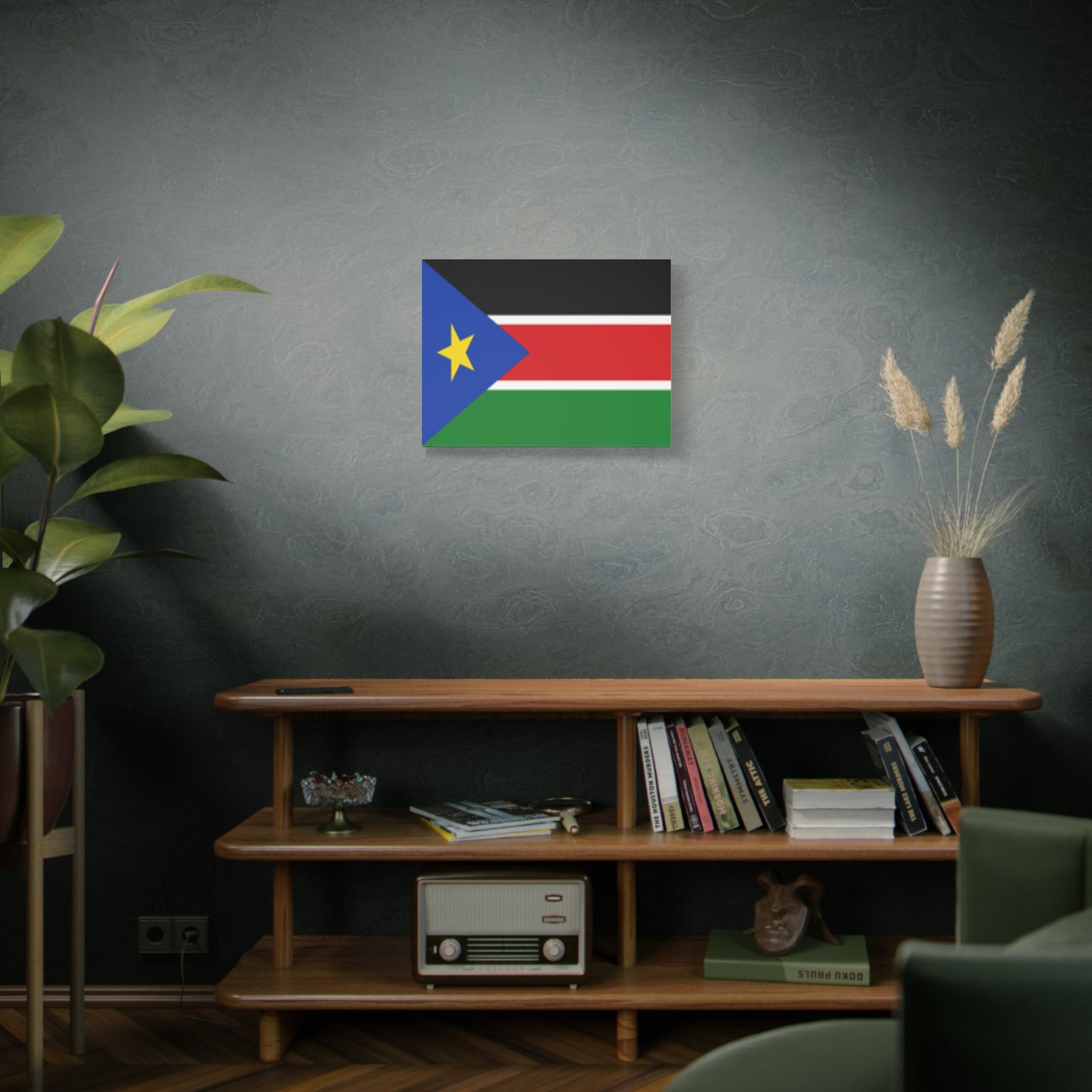 South Sudan Country Flag Canvas Vibrant Wall Art Unframed Home Decor-Express Your Love Gifts