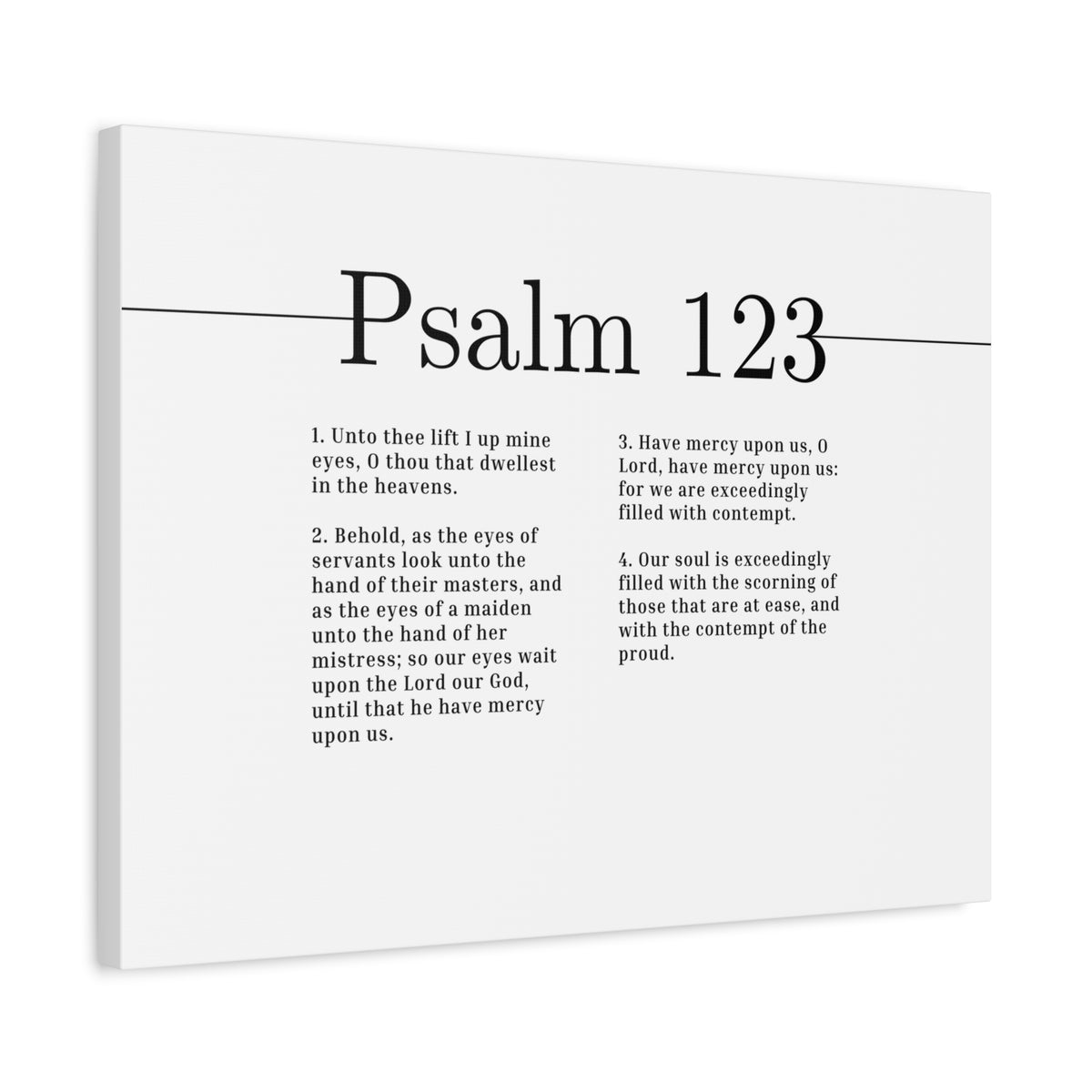 Scripture Canvas The Lord Our God Psalm 123 Christian Wall Art Bible Verse Print Ready to Hang-Express Your Love Gifts