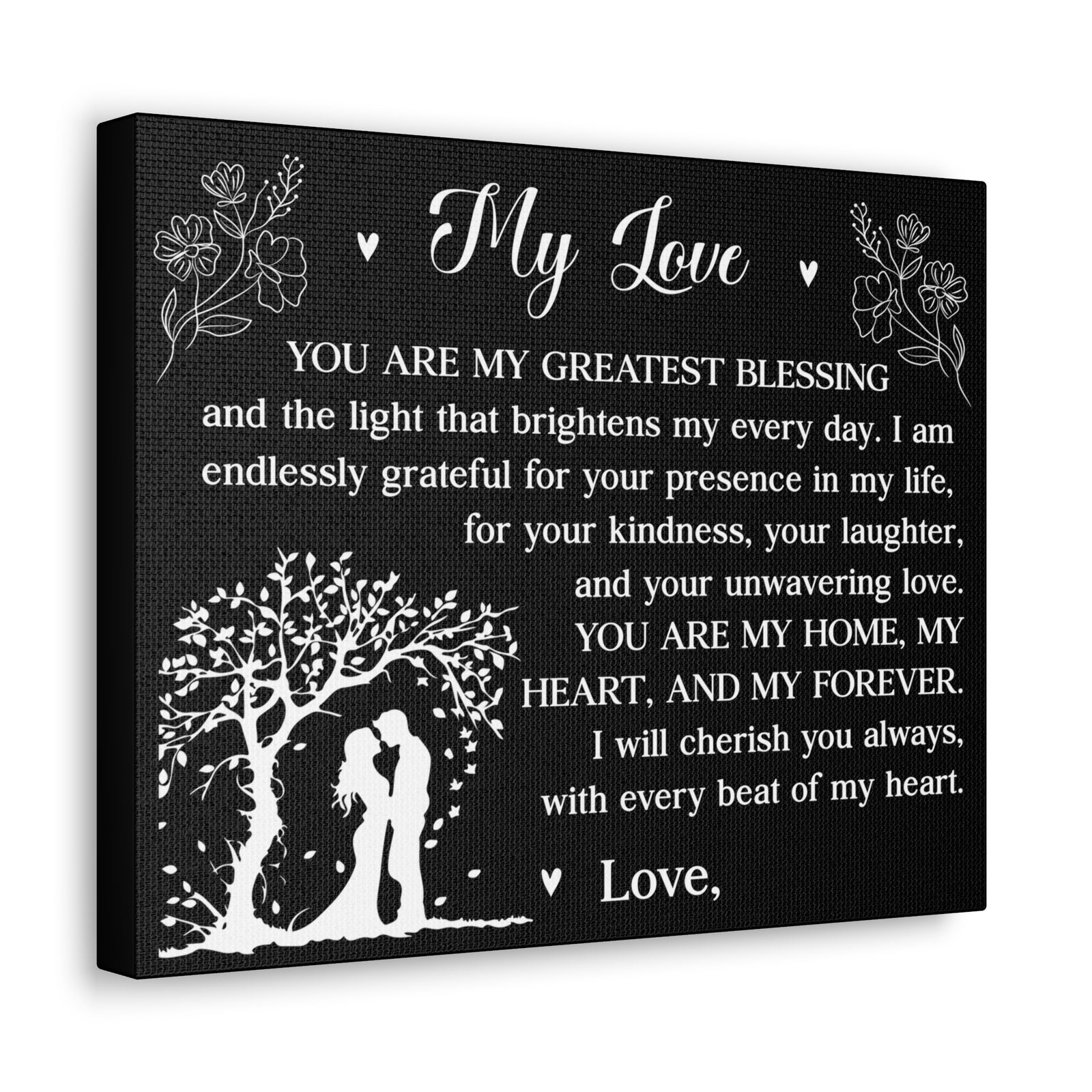 Personalized You Are My Greatest Blessing Romantic Inspirational Print Ready to Hang Artwork Unframed-Express Your Love Gifts