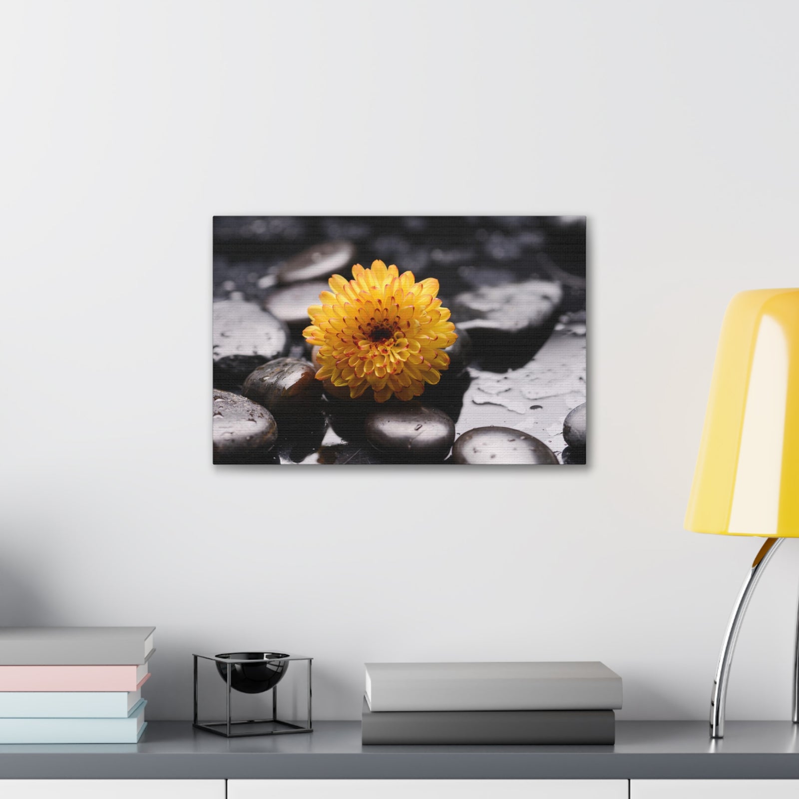 Macro of Yellow Flower Forest Floral Nature Photography Canvas Wall Art for Home Decor Ready-to-Hang-Express Your Love Gifts