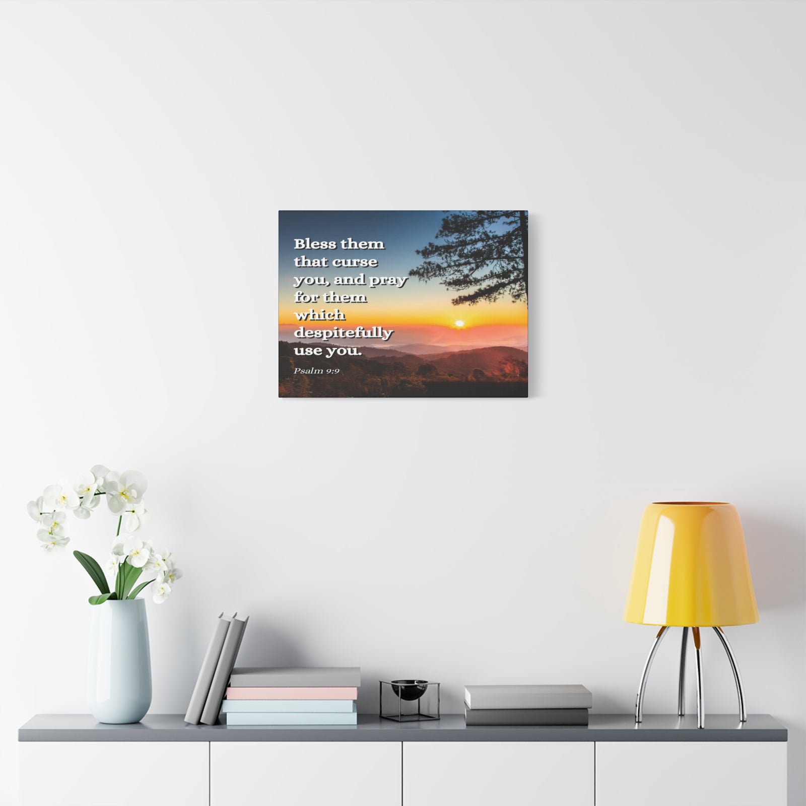 Scripture Canvas Times Of Trouble Psalm 9:9 Christian Wall Art Bible Verse Print Ready to Hang-Express Your Love Gifts