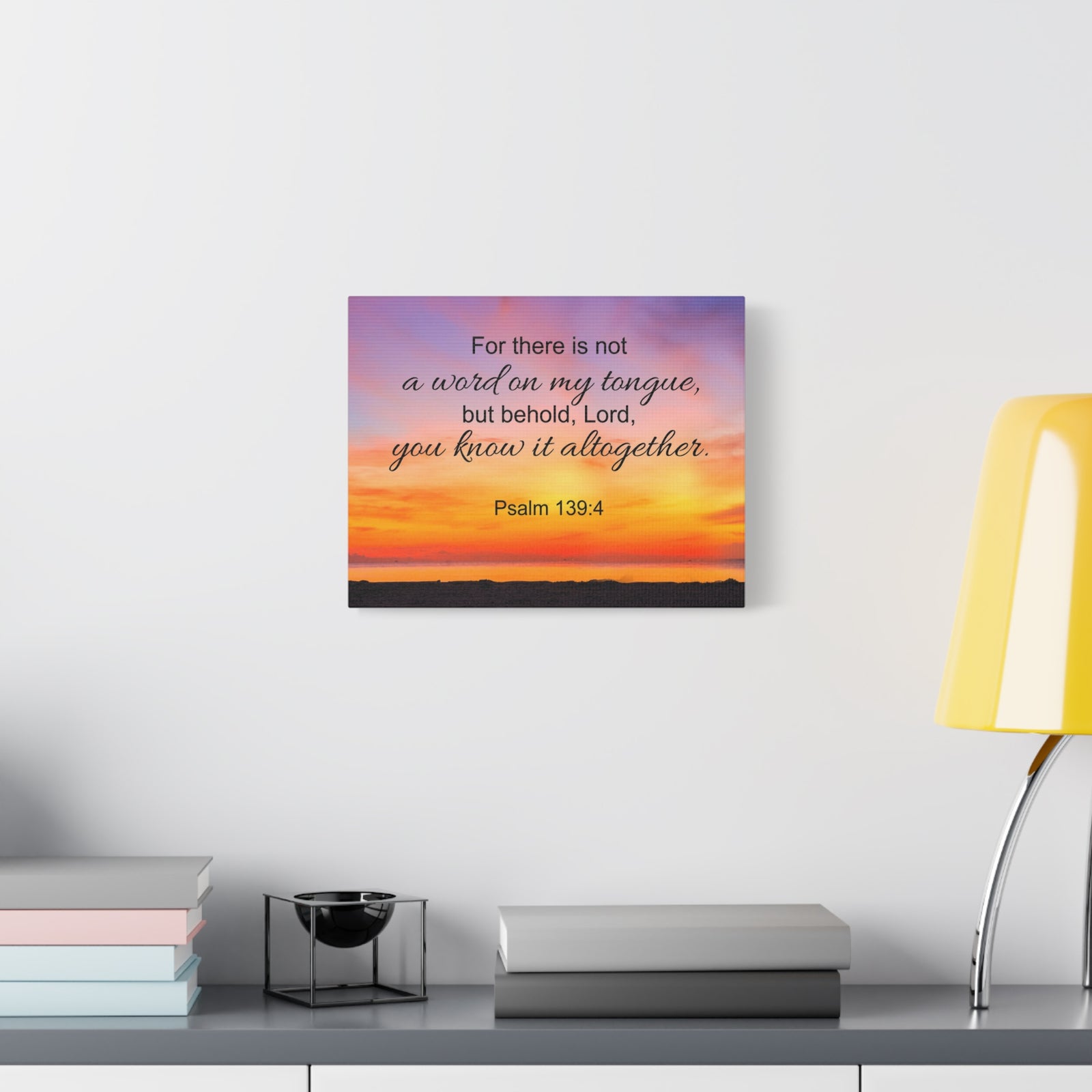 Scripture Canvas You Know It All Together Psalm 139:4 Christian Wall Art Bible Verse Print Ready to Hang-Express Your Love Gifts