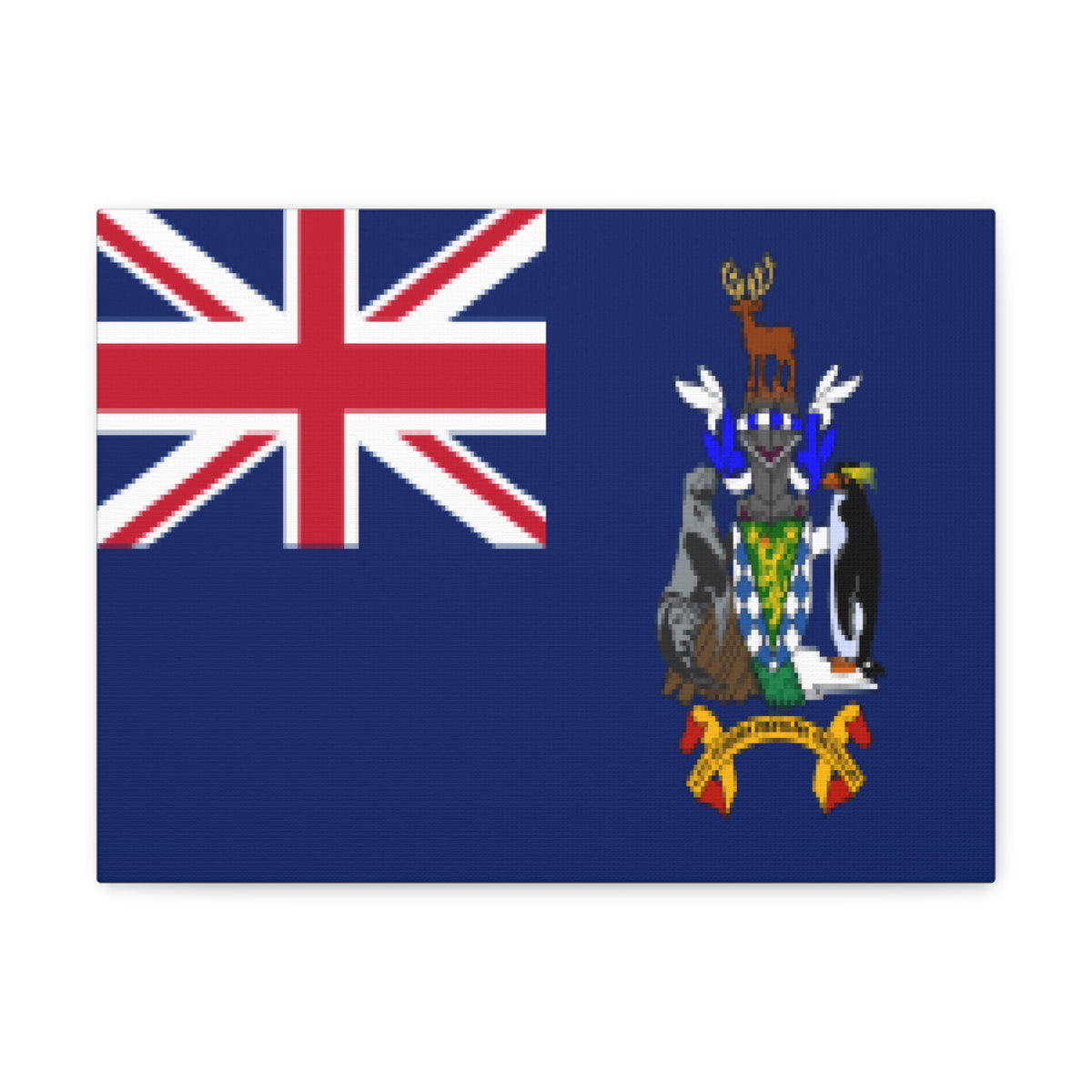 South Georgia Country Flag Canvas Vibrant Wall Art Unframed Home Decor-Express Your Love Gifts