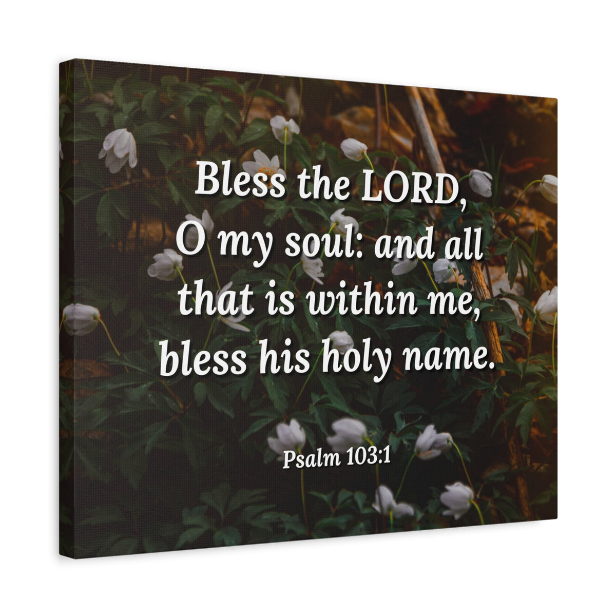 Scripture Walls Bless The LORD Psalm 103:1 Bible Verse Canvas Christian Wall Art Ready to Hang-Express Your Love Gifts