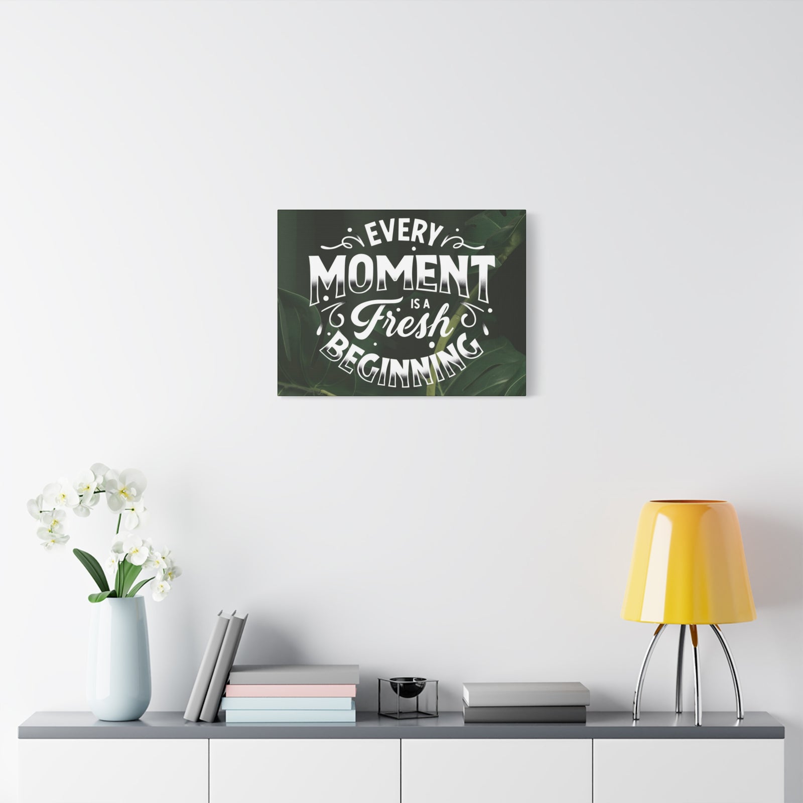Inspirational Quote Canvas Fresh Beginning Wall Art Motivational Motto Inspiring Prints Artwork Decor Ready to Hang-Express Your Love Gifts