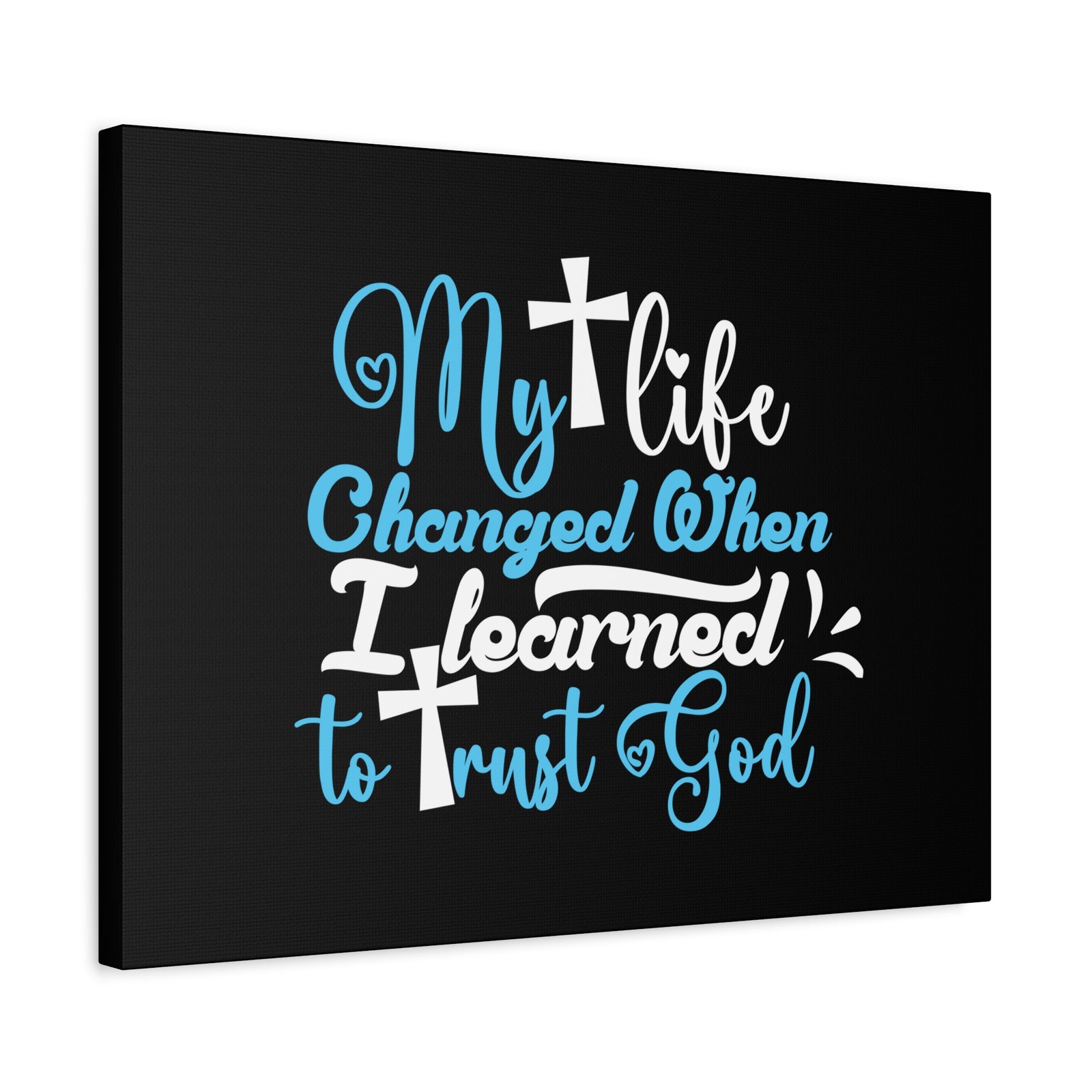 Scripture Canvas I Learned To Trust God Psalm 28:7 Christian Wall Art Bible Verse Print Ready to Hang-Express Your Love Gifts