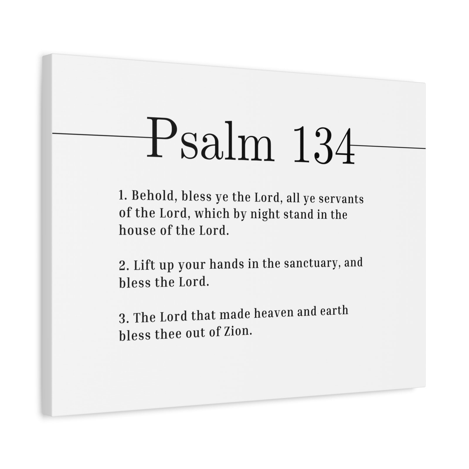 Scripture Canvas Lift Up Your Hands Psalm 134 Christian Wall Art Bible Verse Print Ready to Hang-Express Your Love Gifts