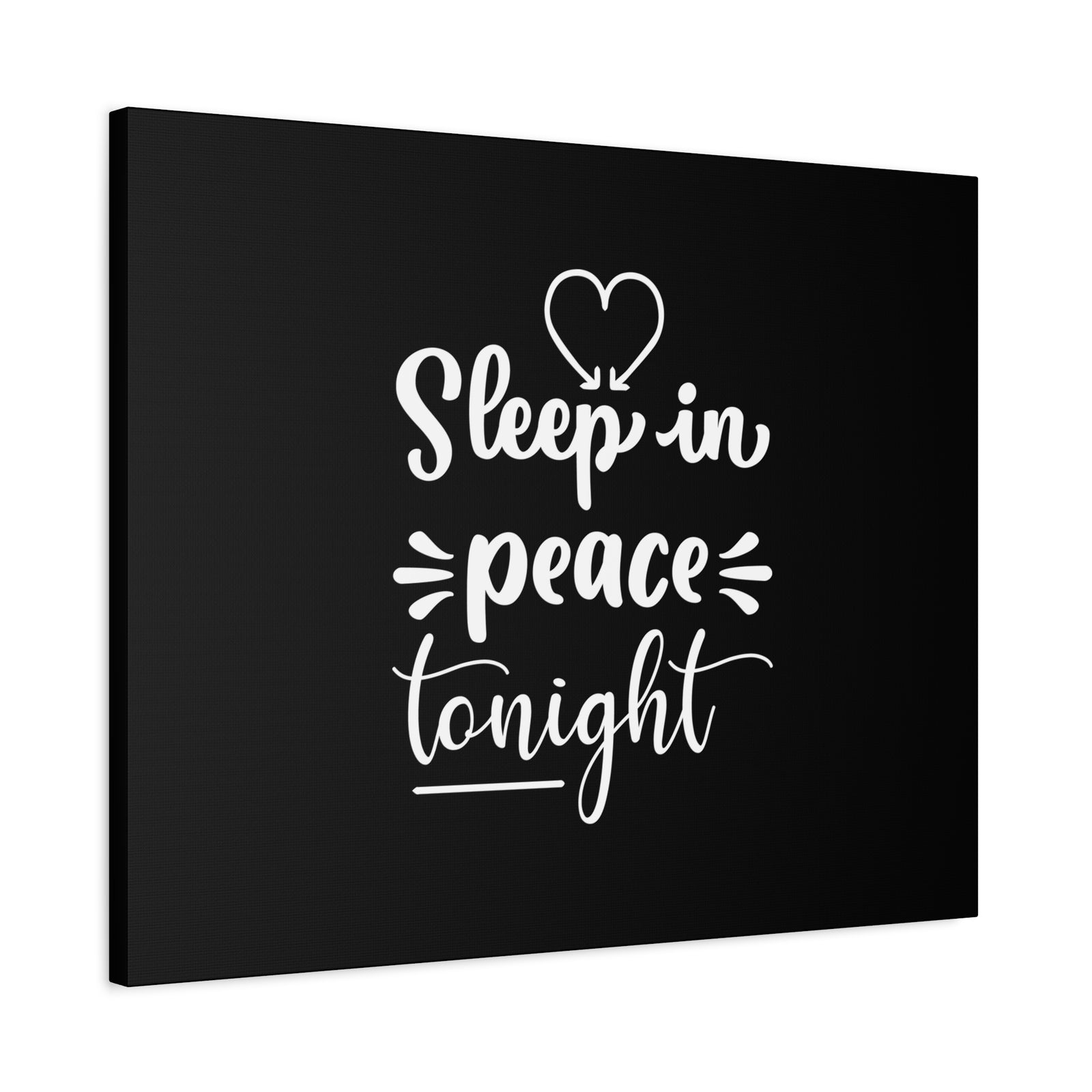 Scripture Canvas Sleep In Peace Tonight Psalm 4:8 Christian Wall Art Bible Verse Print Ready to Hang-Express Your Love Gifts