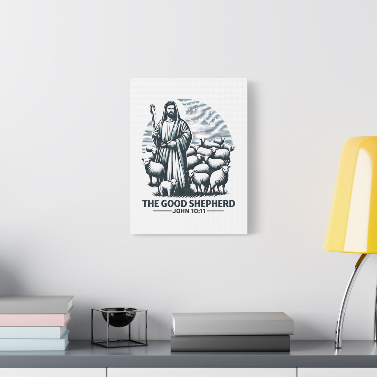 Scripture Walls John 10:11 The Good Shepherd Bible Verse Canvas Christian Wall Art Ready to Hang Unframed-Express Your Love Gifts