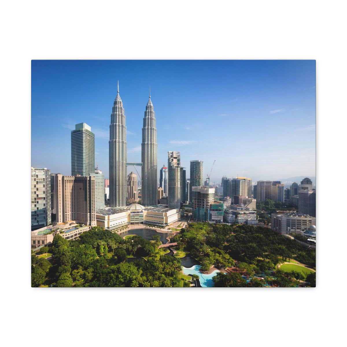 Kuala Lumpur Daytime Skyline Canvas Artwork High-Quality Breathtaking Stunning Cityscape for Home Decor Ready to Hang-Express Your Love Gifts