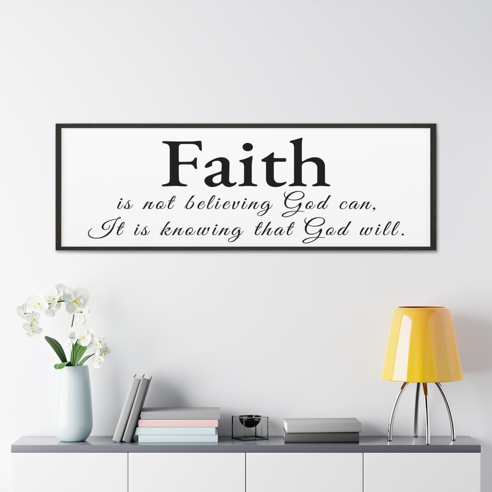 Scripture Walls Faith White Hebrews 11 Bible Verse Canvas Christian Wall Art Ready to Hang Unframed-Express Your Love Gifts