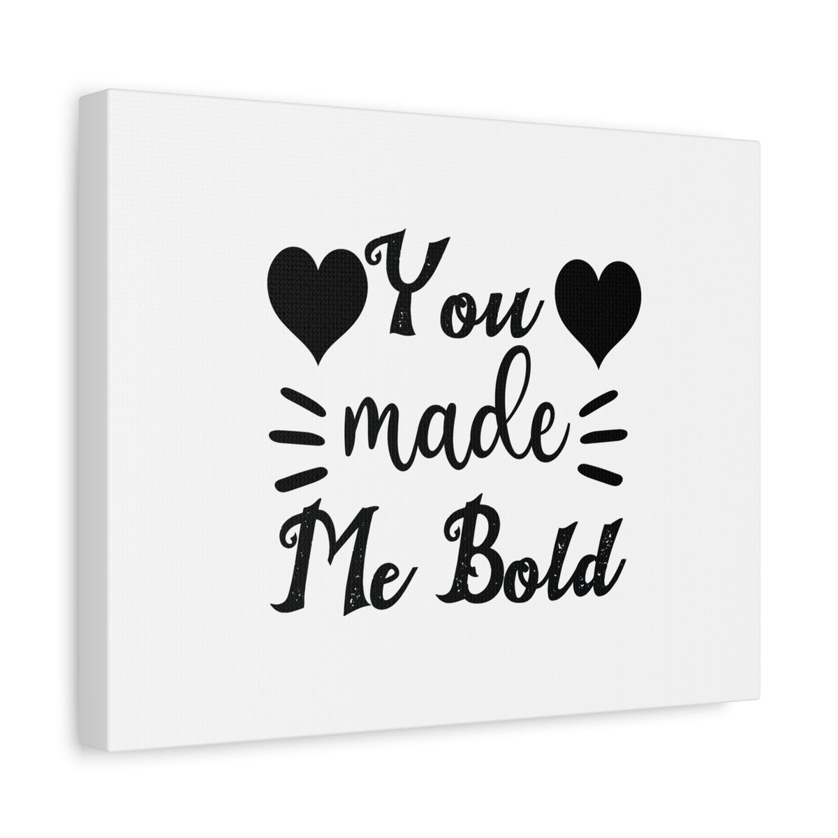 Scripture Canvas You Made Me Bold Psalms 138:3 Cursive Christian Wall Art Bible Verse Print Ready to Hang-Express Your Love Gifts