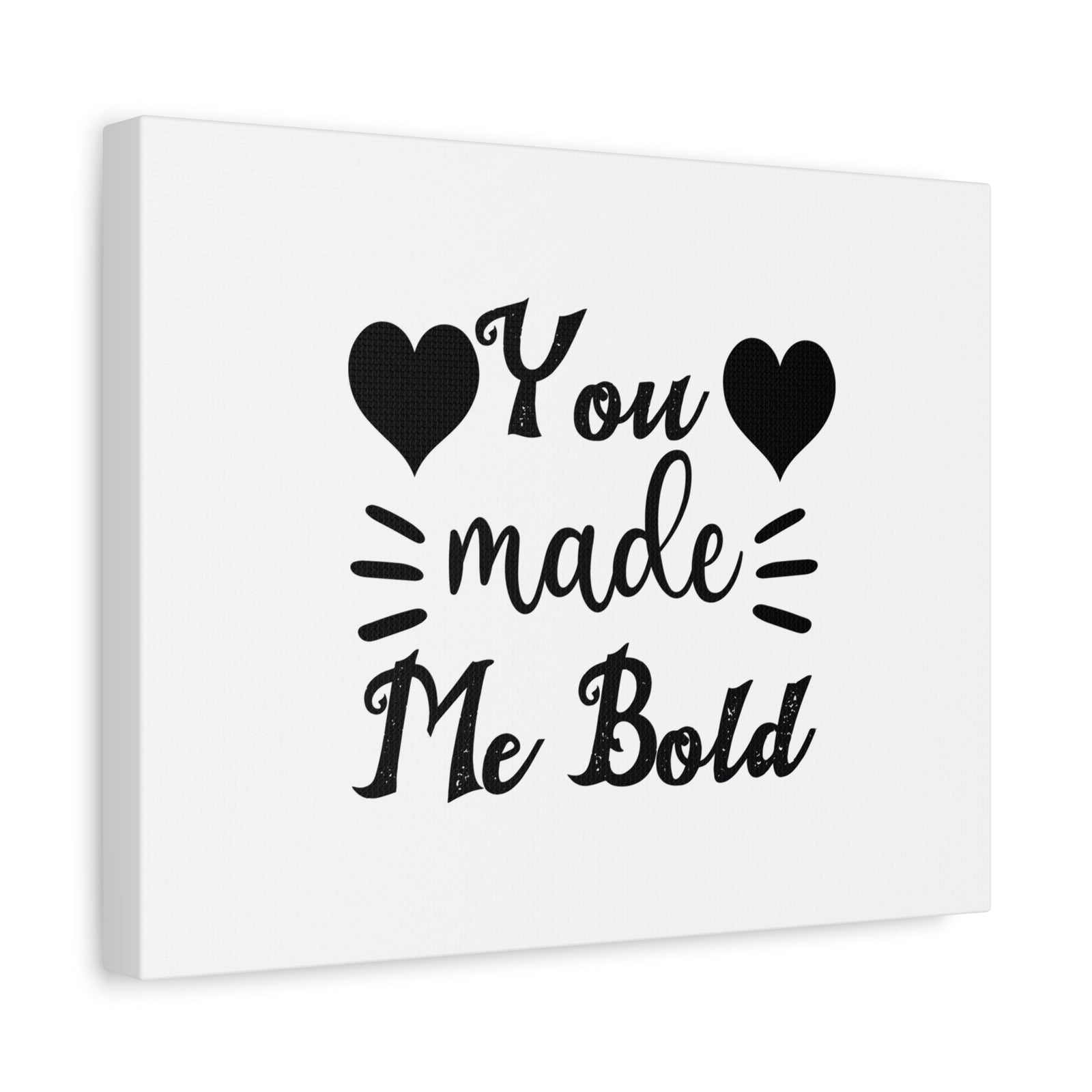 Scripture Canvas You Made Me Bold Psalms 138:3 Cursive Christian Wall Art Bible Verse Print Ready to Hang-Express Your Love Gifts