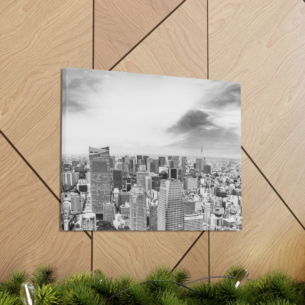 Tokyo Black And White Skyline Canvas Artwork High-Quality Breathtaking Stunning Cityscape for Home Decor Ready to Hang-Express Your Love Gifts