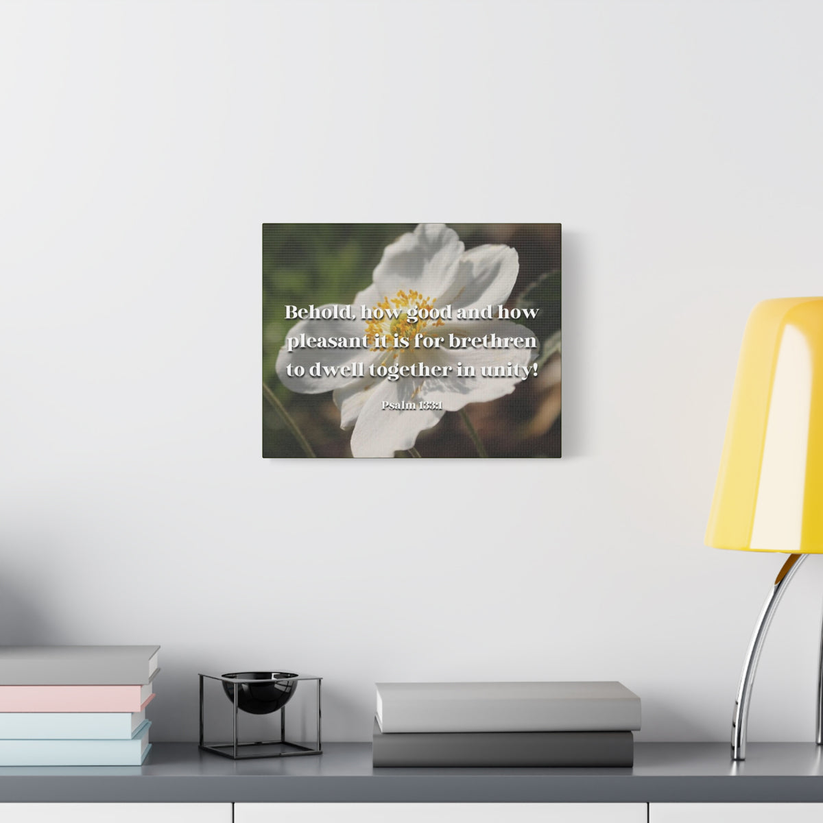 Scripture Canvas Dwell Together In Unity Psalm 13:31 Christian Wall Art Bible Verse Print Ready to Hang-Express Your Love Gifts