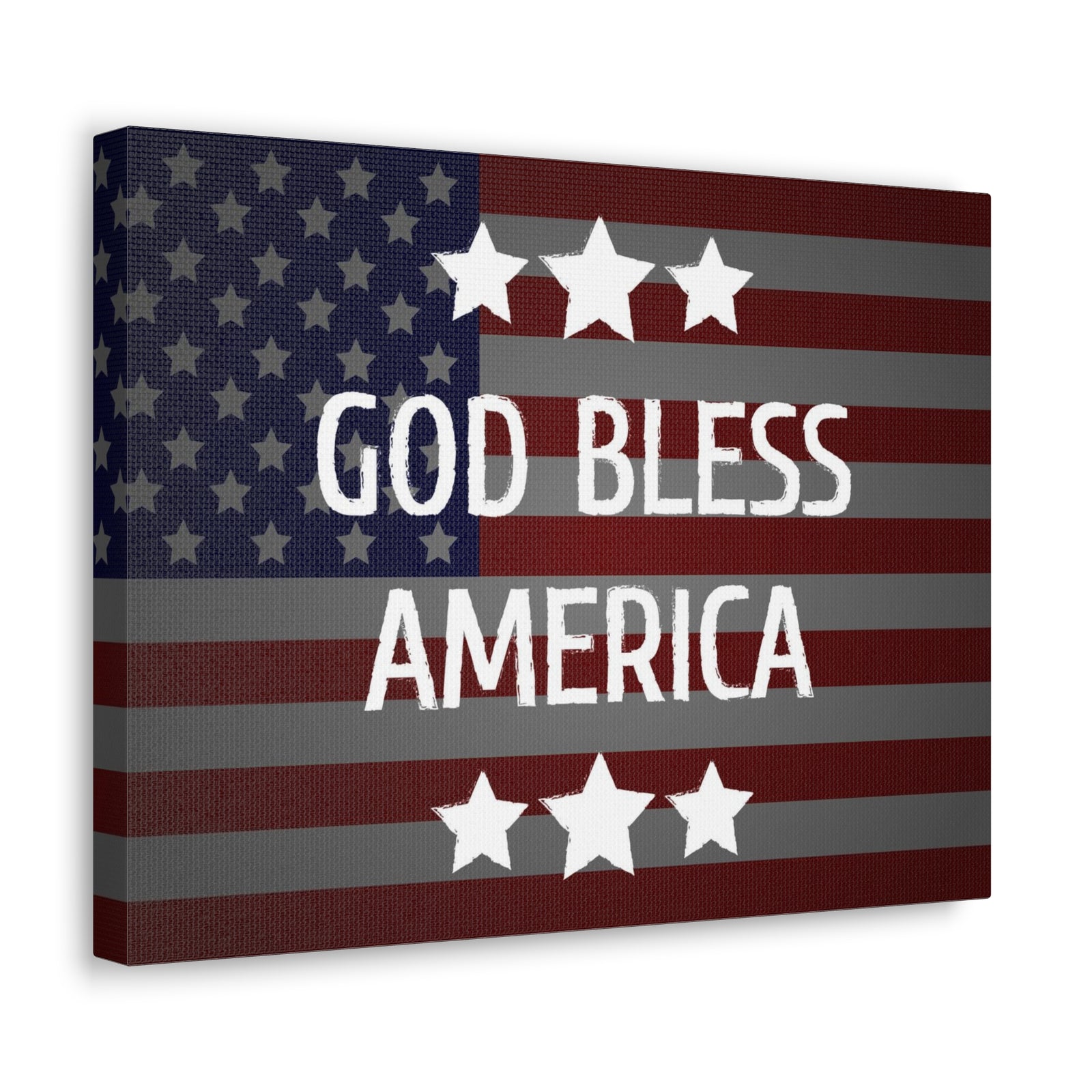 God Bless America Flag Day Concept Canvas Wall Art for Home Decor Ready-to-Hang-Express Your Love Gifts