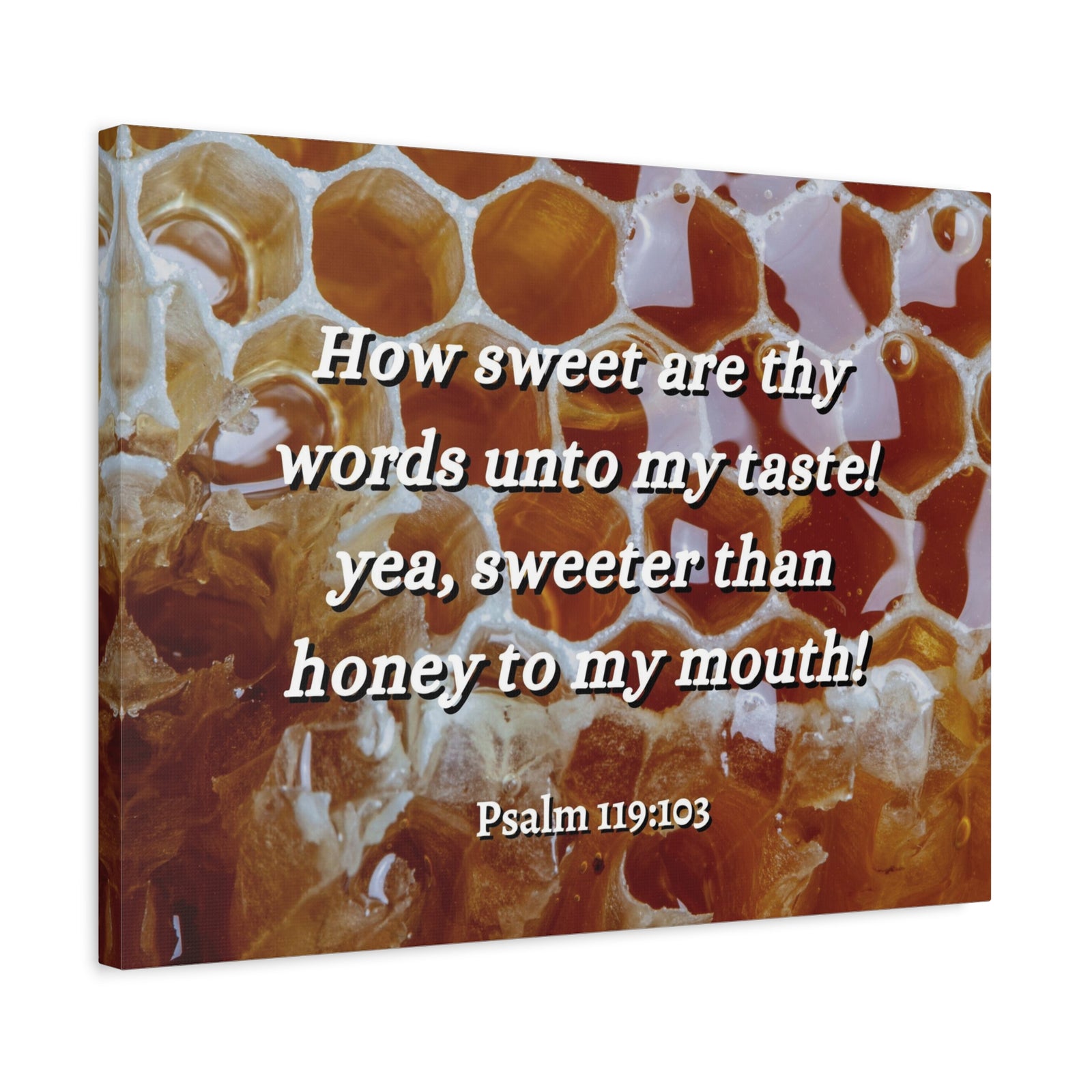 Scripture Walls Thy Words Psalm 119:103 Bible Verse Canvas Christian Wall Art Ready to Hang-Express Your Love Gifts