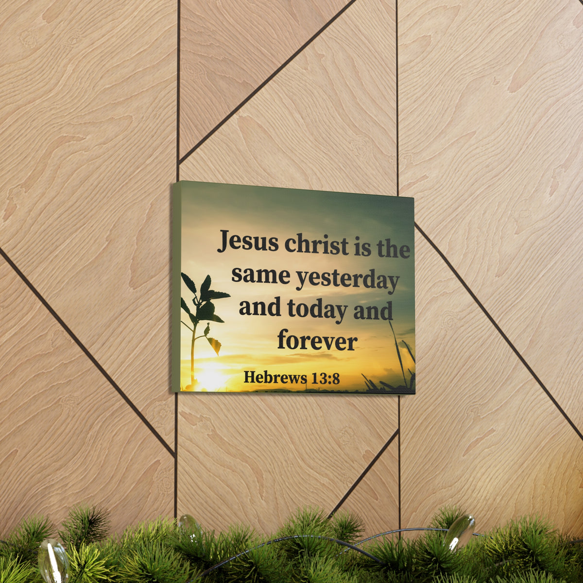 Scripture Walls Today And Forever Hebrews 13:8 Bible Verse Canvas Christian Wall Art Ready to Hang-Express Your Love Gifts