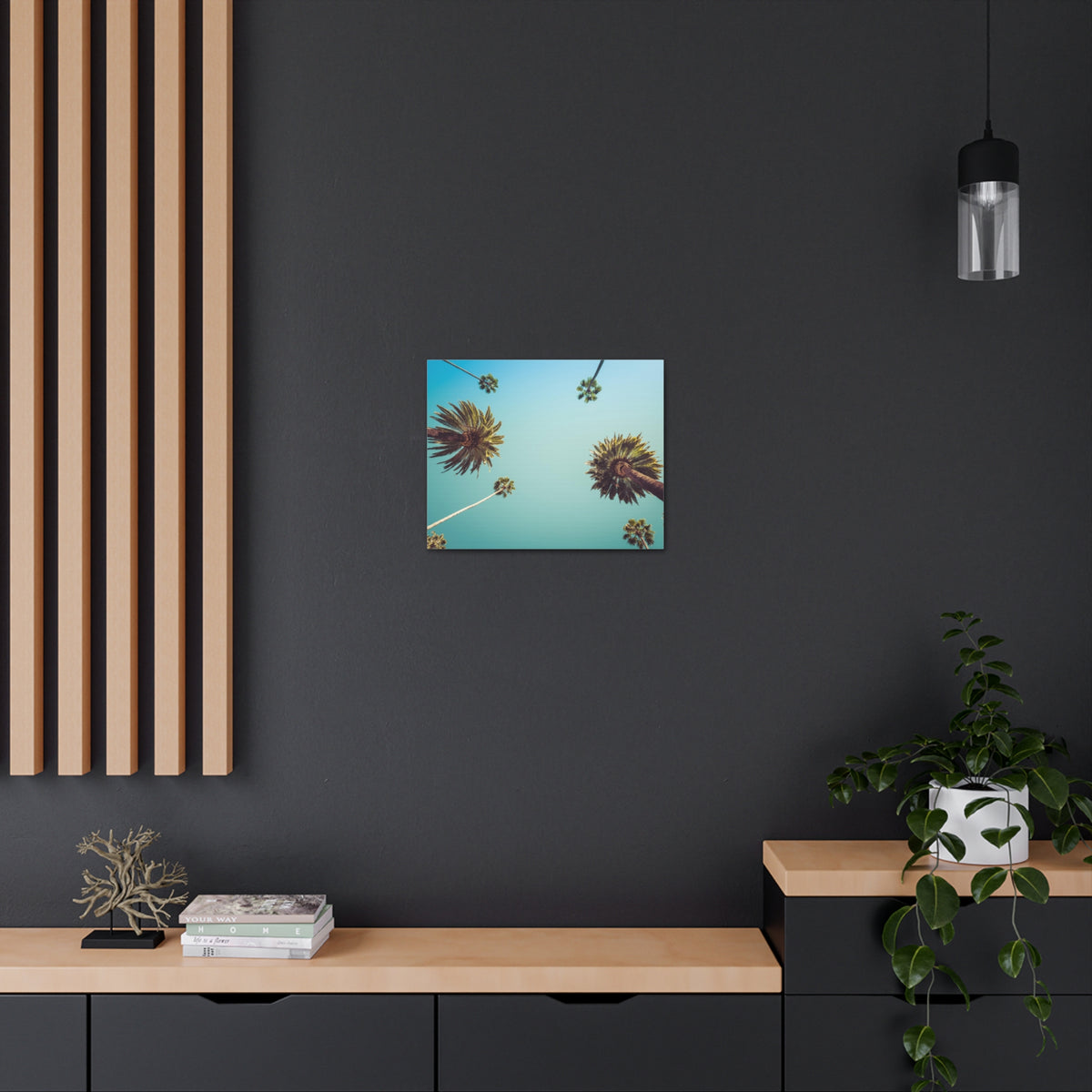 Los Angeles Palm Trees Modern Multicolor Scenic Nature Photography Canvas Home Office Decor Ready to Hang-Express Your Love Gifts