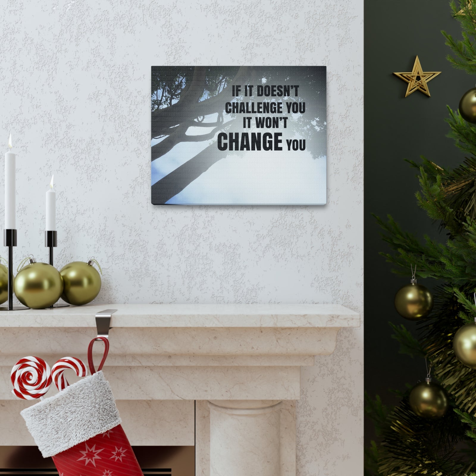 Inspirational Quote Canvas It Won't Change You Wall Art Motivational Motto Inspiring Prints Artwork Decor Ready to Hang-Express Your Love Gifts