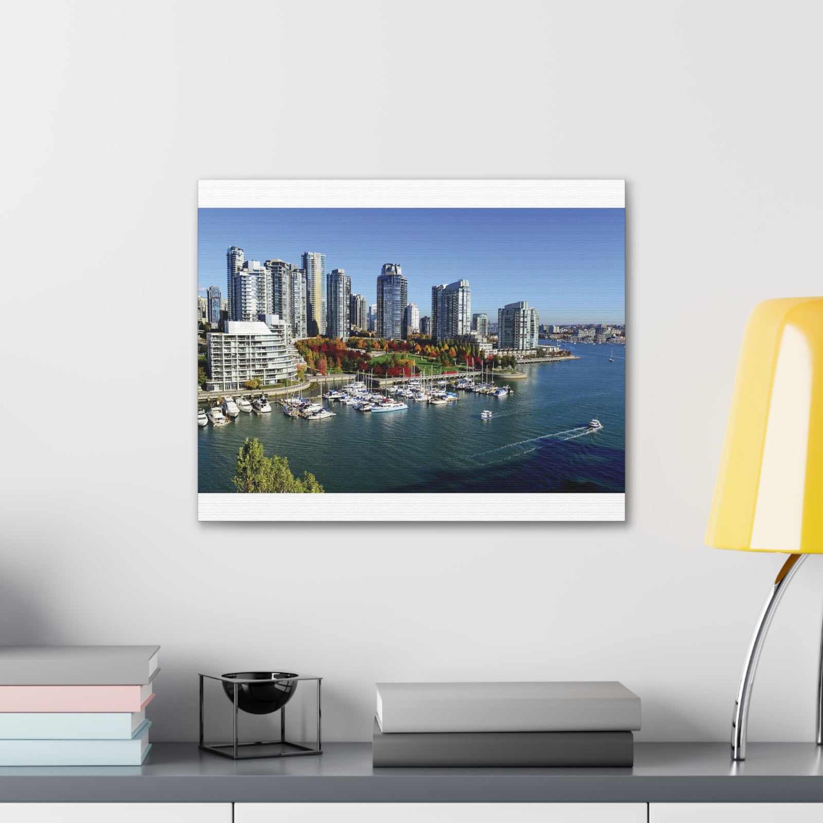 Vancouver Daytime Skyline Canvas Artwork High-Quality Breathtaking Stunning Cityscape for Home Decor Ready to Hang-Express Your Love Gifts