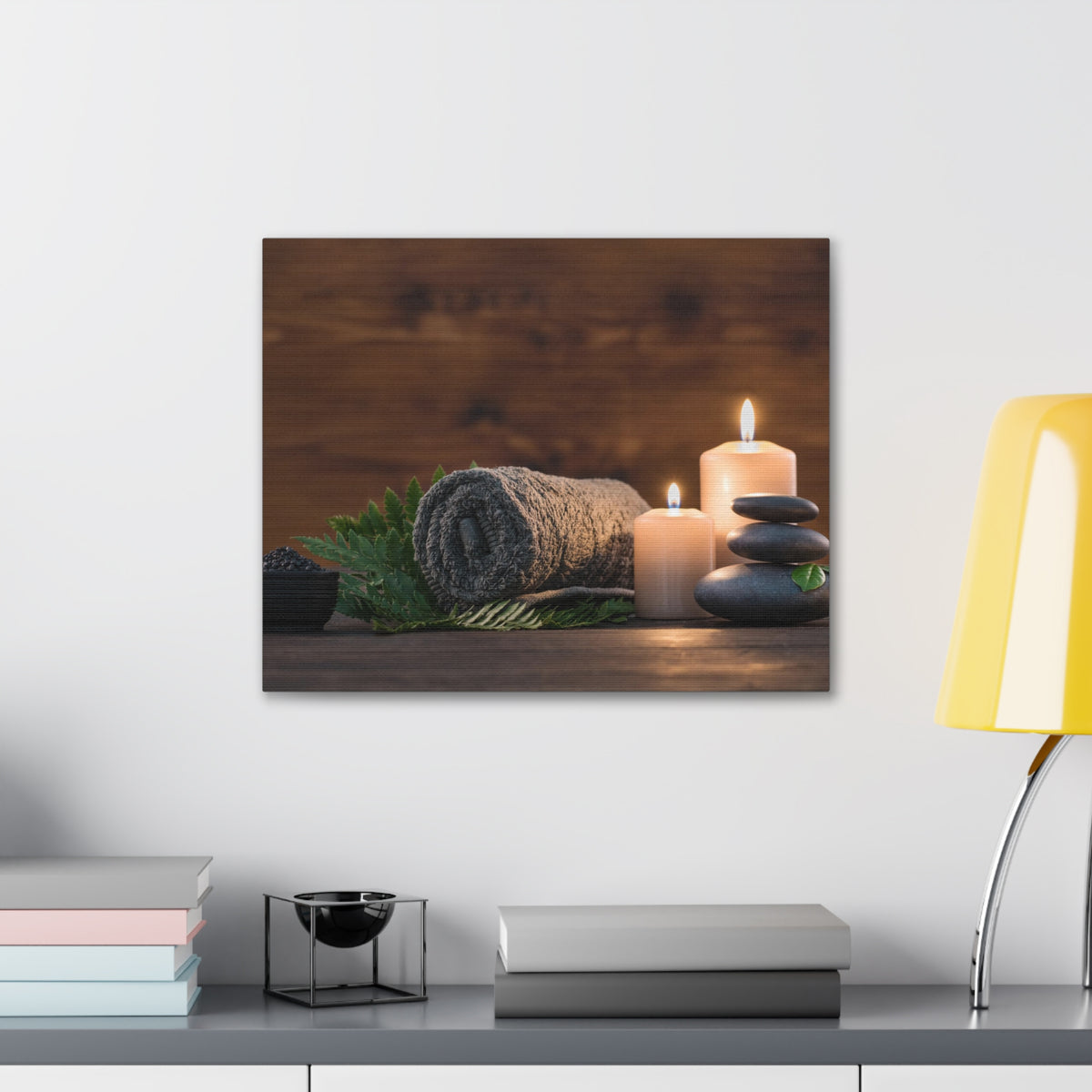 Towel on Fern Forest Floral Nature Photography Canvas Wall Art for Home Decor Ready-to-Hang-Express Your Love Gifts