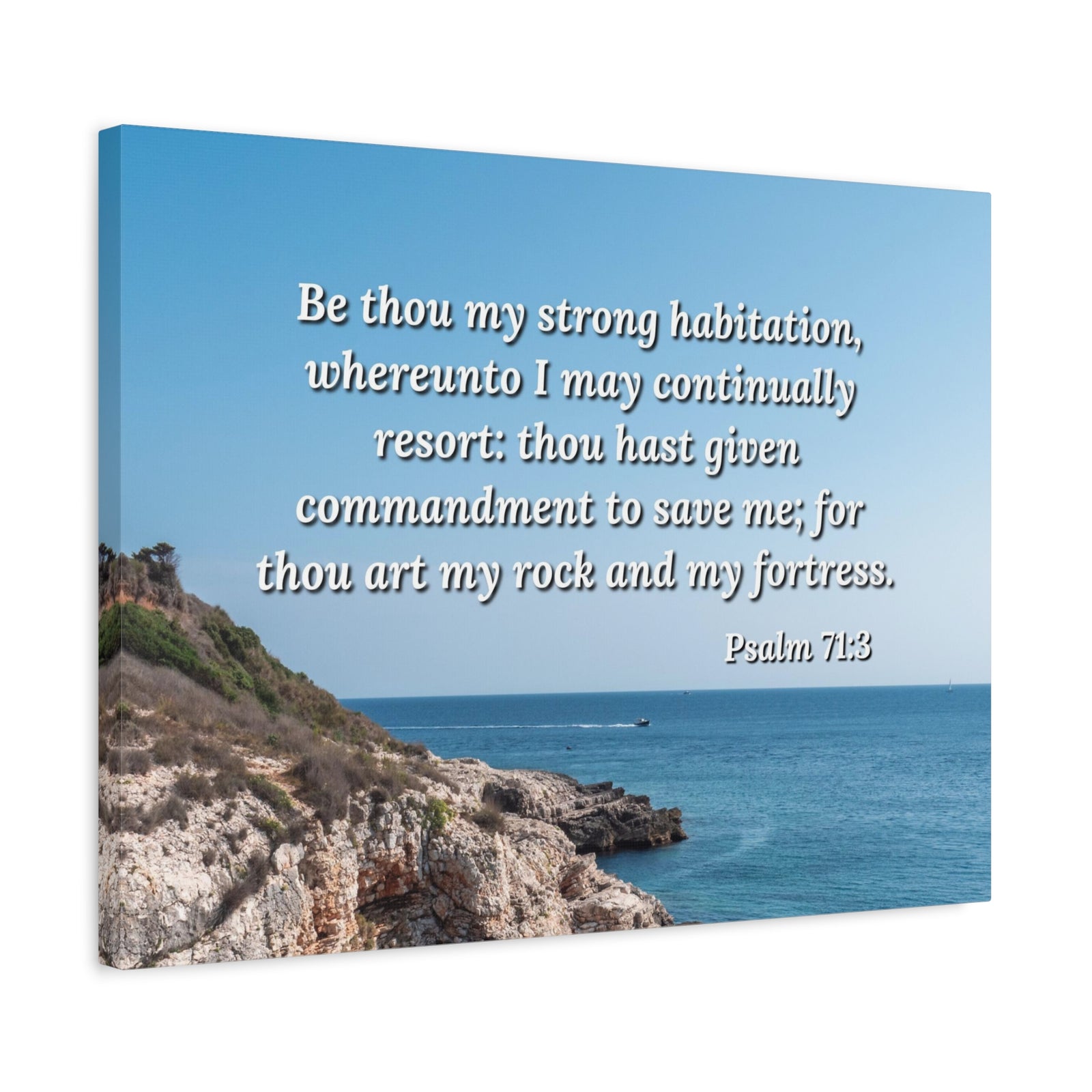 Scripture Walls To Save Me Psalm 71:3 Bible Verse Canvas Christian Wall Art Ready to Hang-Express Your Love Gifts