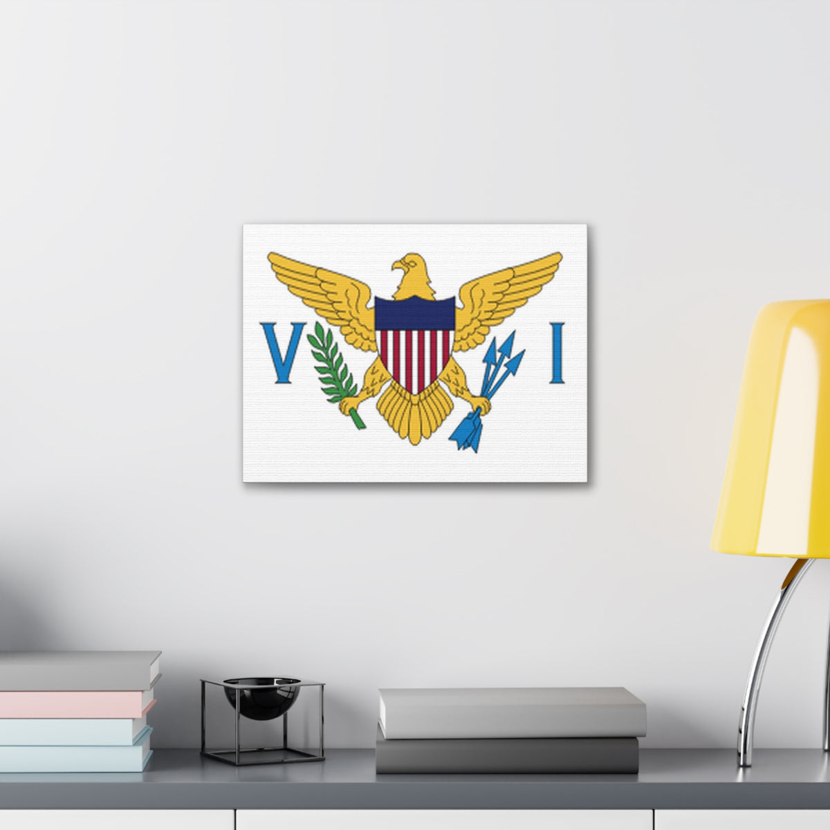 United States Virgin Islands Country Flag Canvas Vibrant Wall Art Unframed Home Decor-Express Your Love Gifts