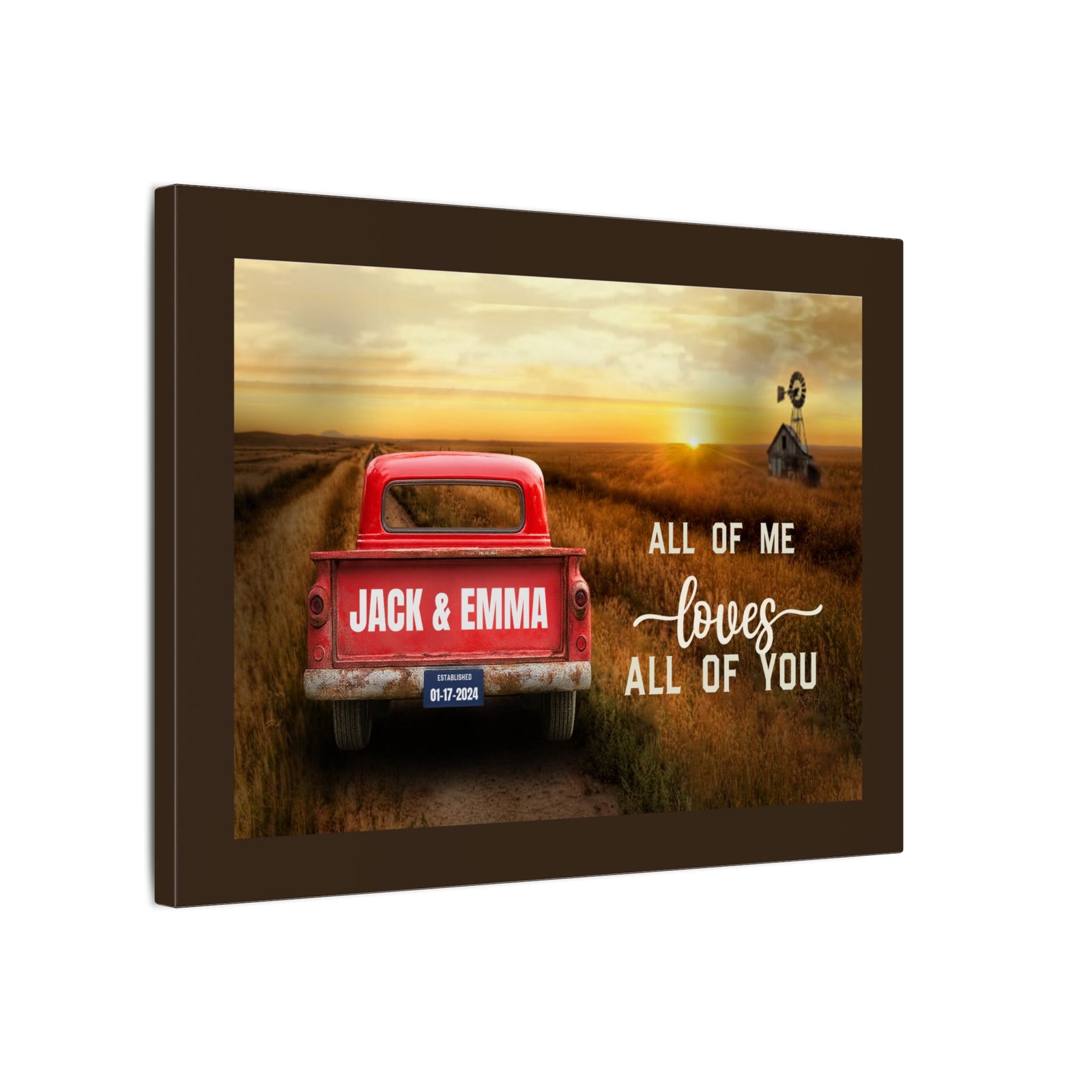 Personalized All of Me Loves All of You Custom Canvas Wall Art-Express Your Love Gifts