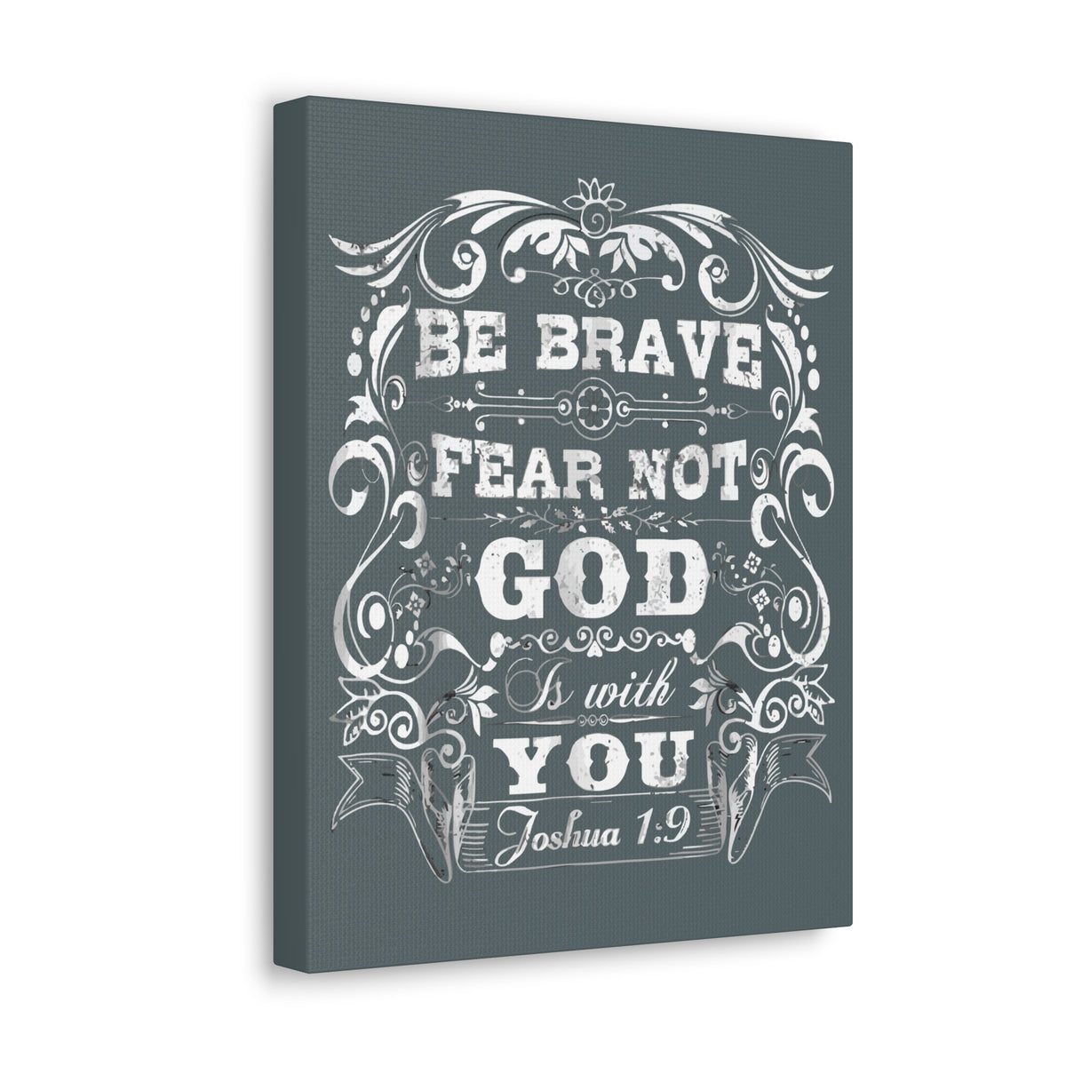 Scripture Walls Be Brave Fear Not God Is With You Joshua 1:9 Bible Verse Canvas Christian Wall Art Ready To Hang-Express Your Love Gifts