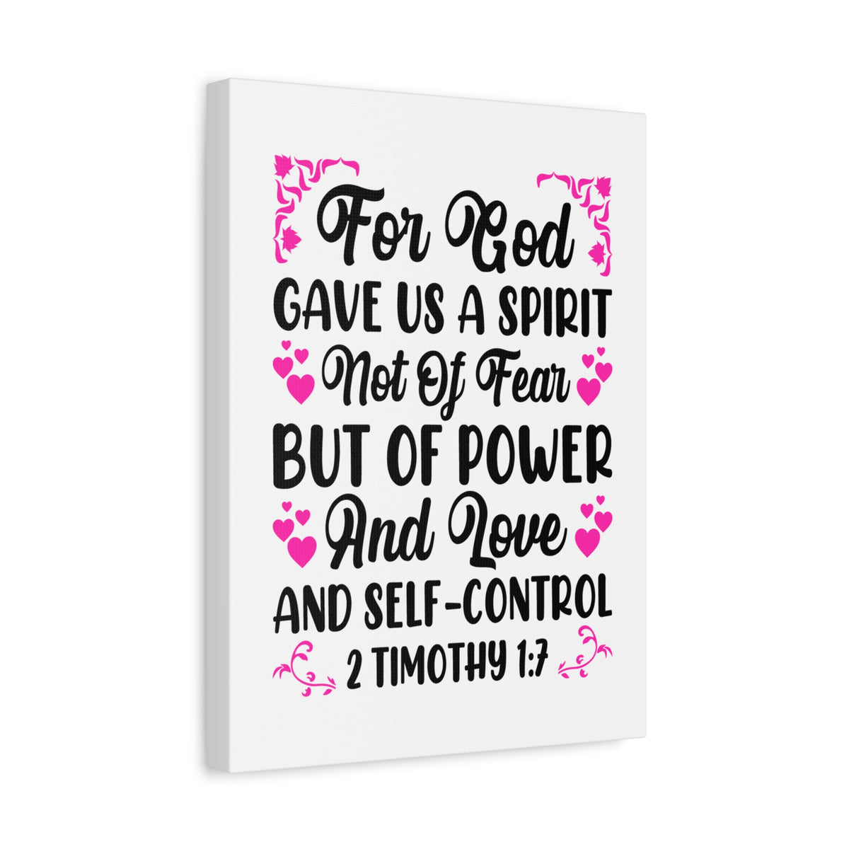 Scripture Canvas Gave Us A Spirit 2 Timothy 1:7 Christian Wall Art Bible Verse Print Ready to Hang-Express Your Love Gifts
