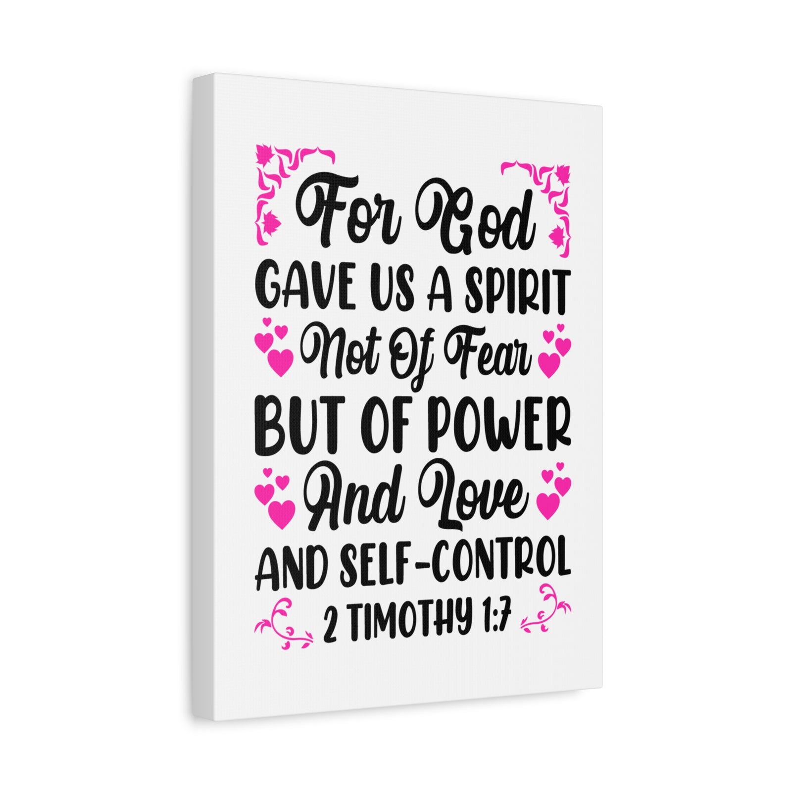 Scripture Canvas Gave Us A Spirit 2 Timothy 1:7 Christian Wall Art Bible Verse Print Ready to Hang-Express Your Love Gifts