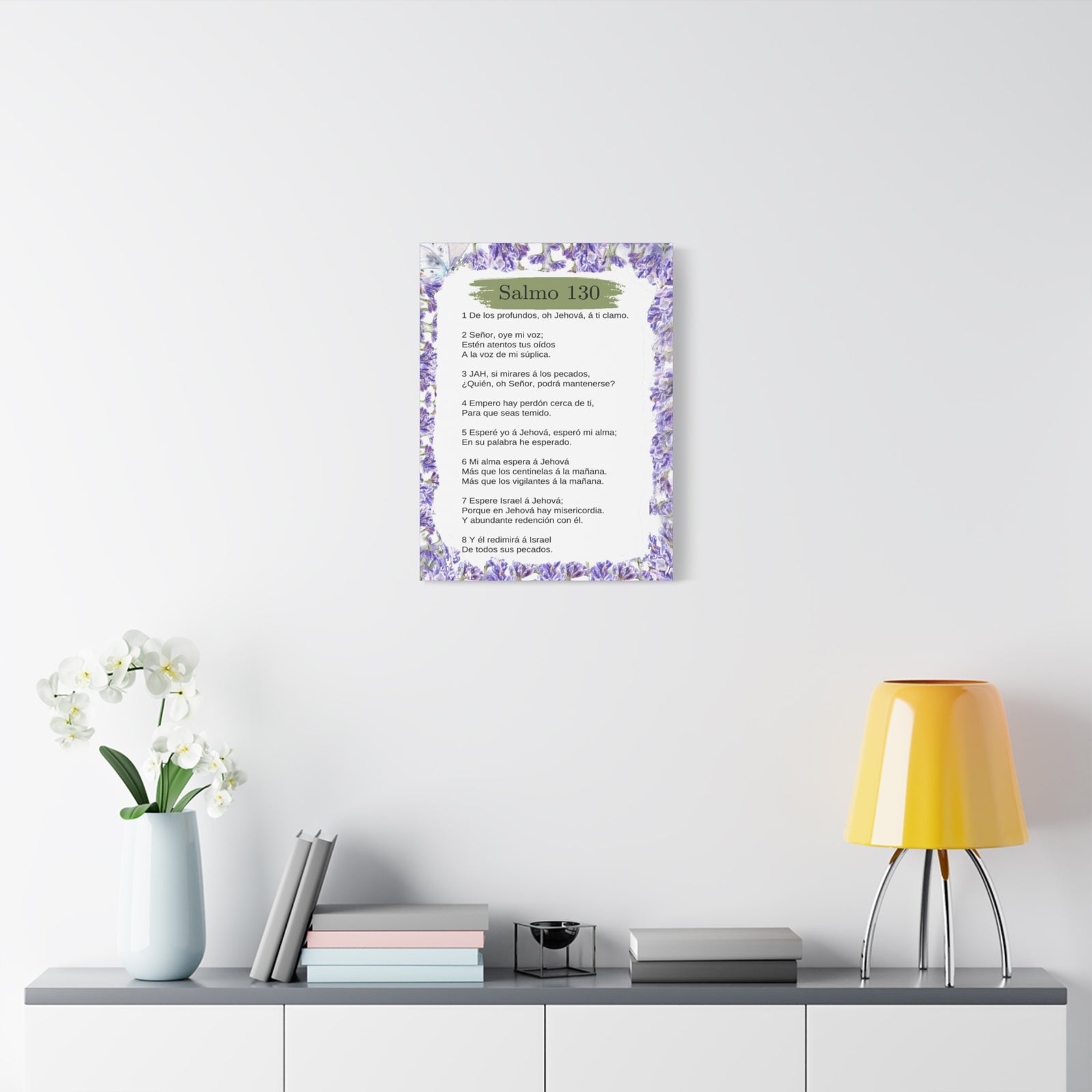 Salmo 130 Impresión De Arte Cristiano en la Pared Lista Para Colgar-Express Your Love Gifts