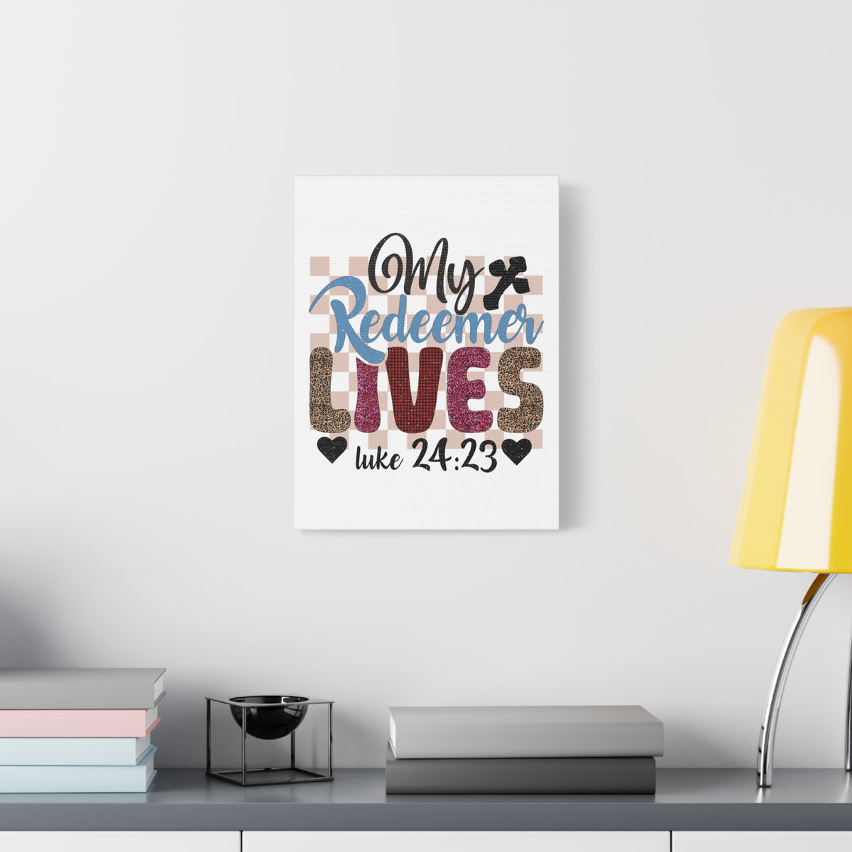 Scripture Walls Luke 24:23 My Redeemer Lives Bible Verse Canvas Christian Wall Art Ready to Hang Unframed-Express Your Love Gifts