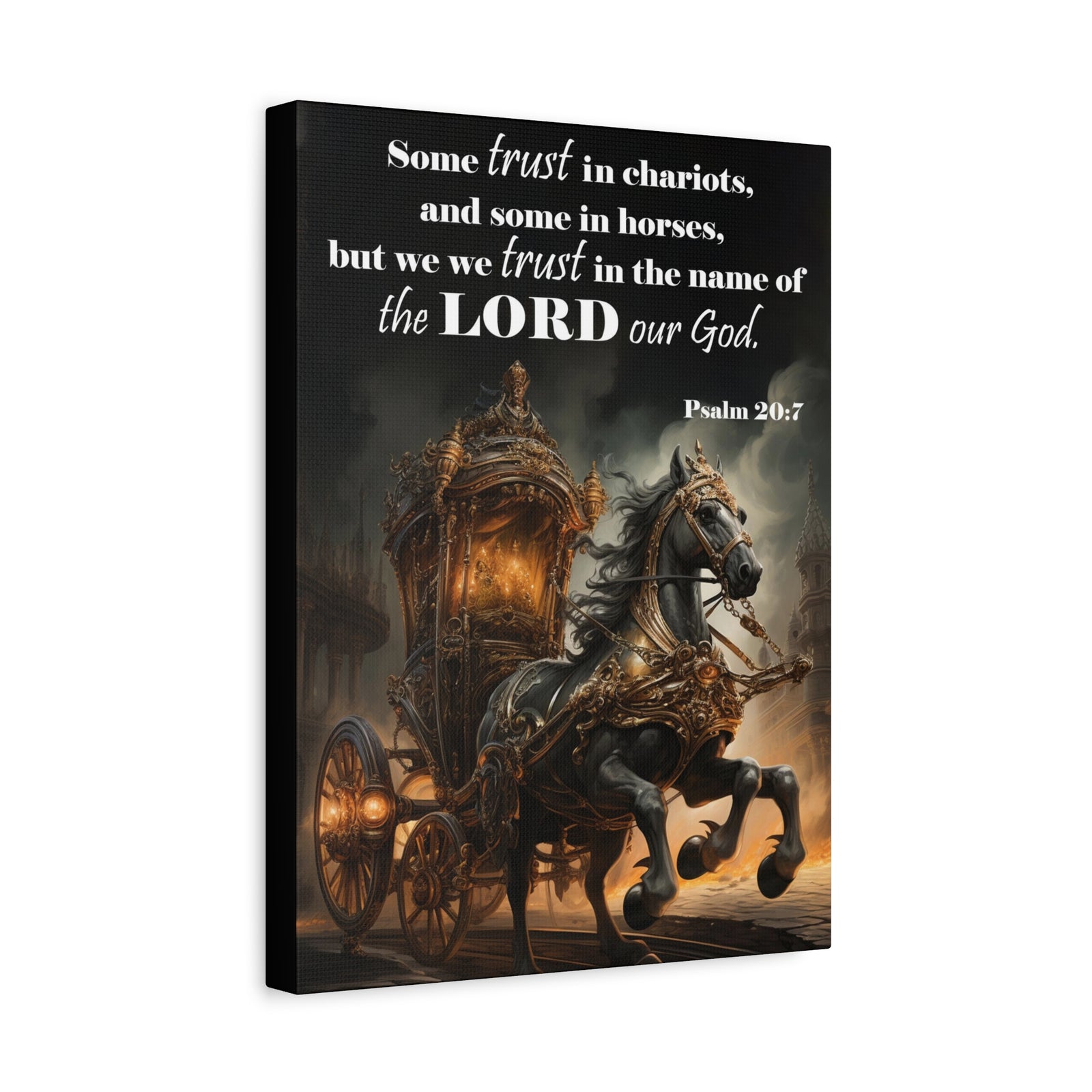 Scripture Walls Trust in the Name of the Lord Psalm 20:7 Christian Wall Art Print Ready to Hang Unframed-Express Your Love Gifts