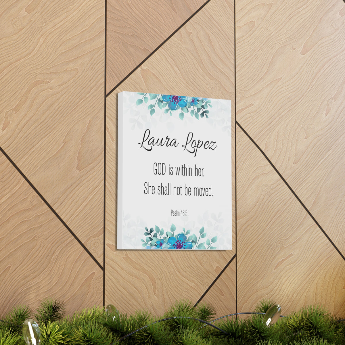 Personalized Scripture Walls God Is Within Her Psalm 46:5 Bible Chapter Canvas Christian Wall Art Ready to Hang-Express Your Love Gifts