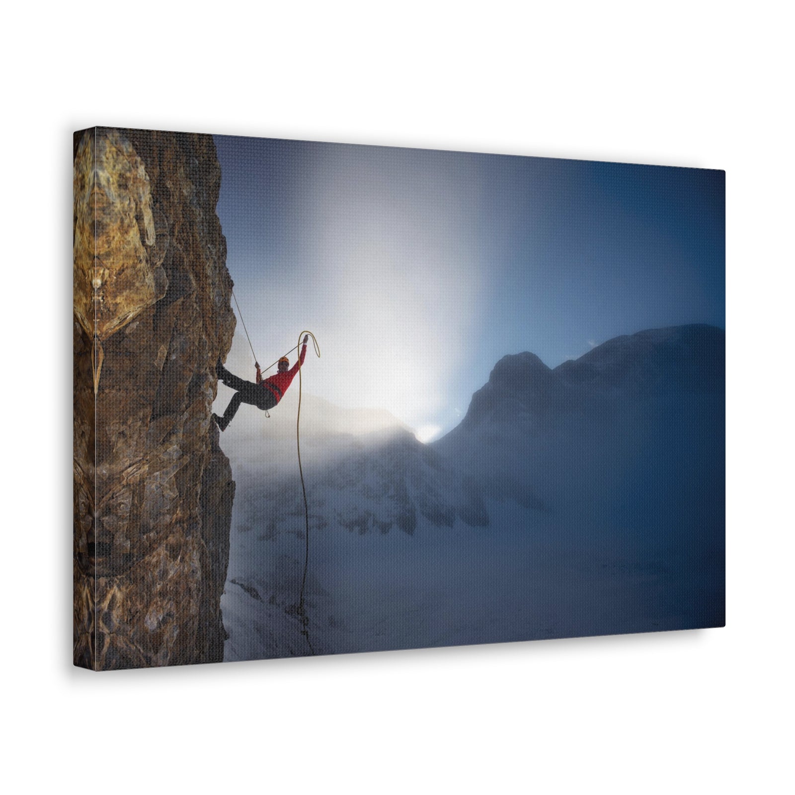 Mountain Rock Climbing Nature Wilderness Photography Canvas Wall Art for Home Decor Ready-to-Hang-Express Your Love Gifts