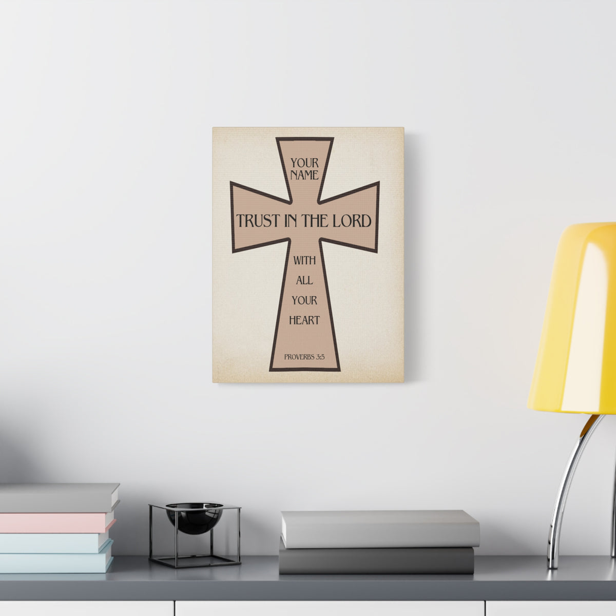Proverbs 3:5 Trust in The Lord Cross Canvas Gallery Wraps-Express Your Love Gifts