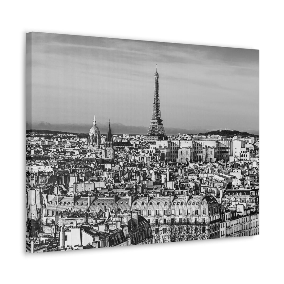 Paris Black And White Skyline Canvas Artwork High-Quality Breathtaking Stunning Cityscape for Home Decor Ready to Hang-Express Your Love Gifts