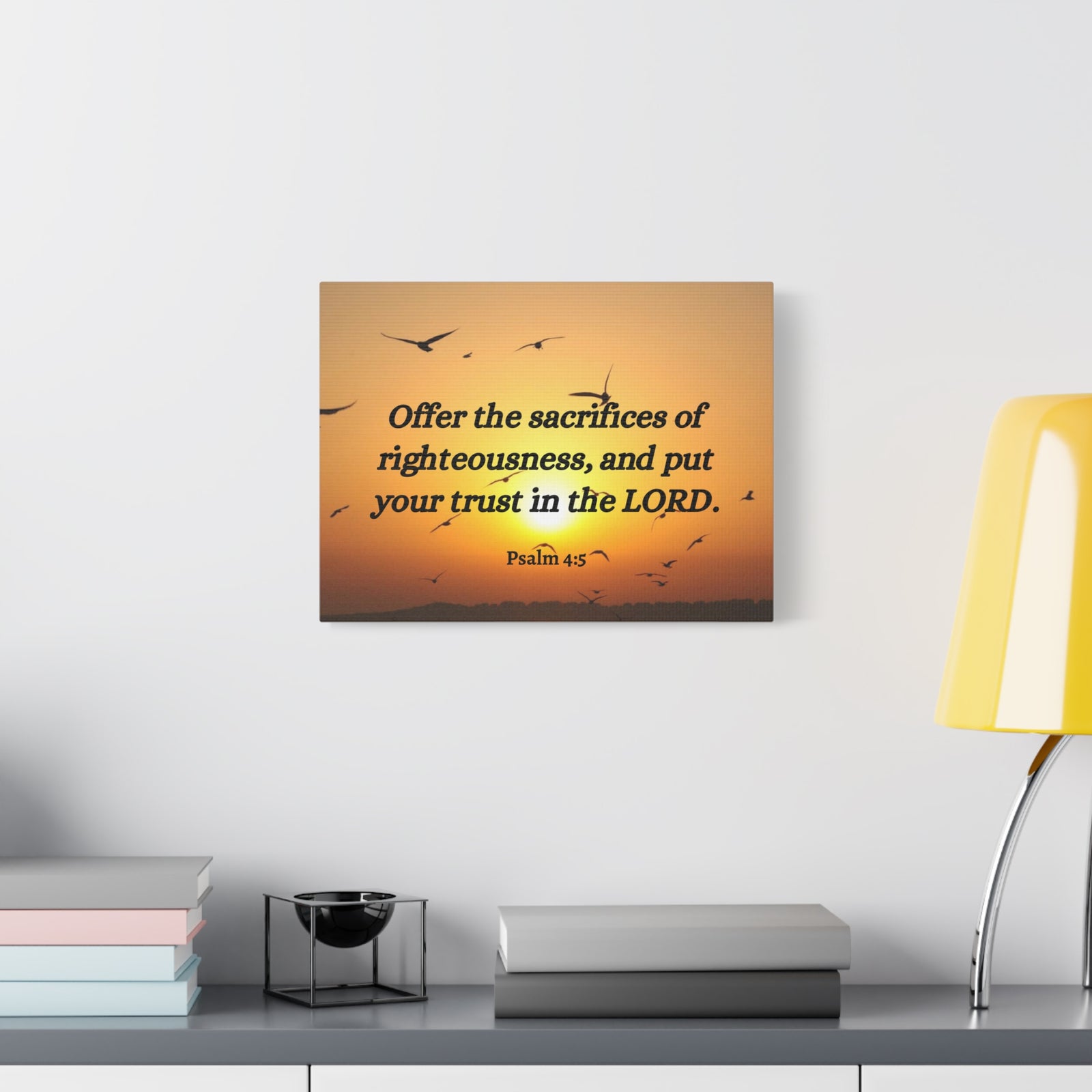 Scripture Walls Sacrifices Of Righteousness Psalm 4:5 Bible Verse Canvas Christian Wall Art Ready to Hang-Express Your Love Gifts